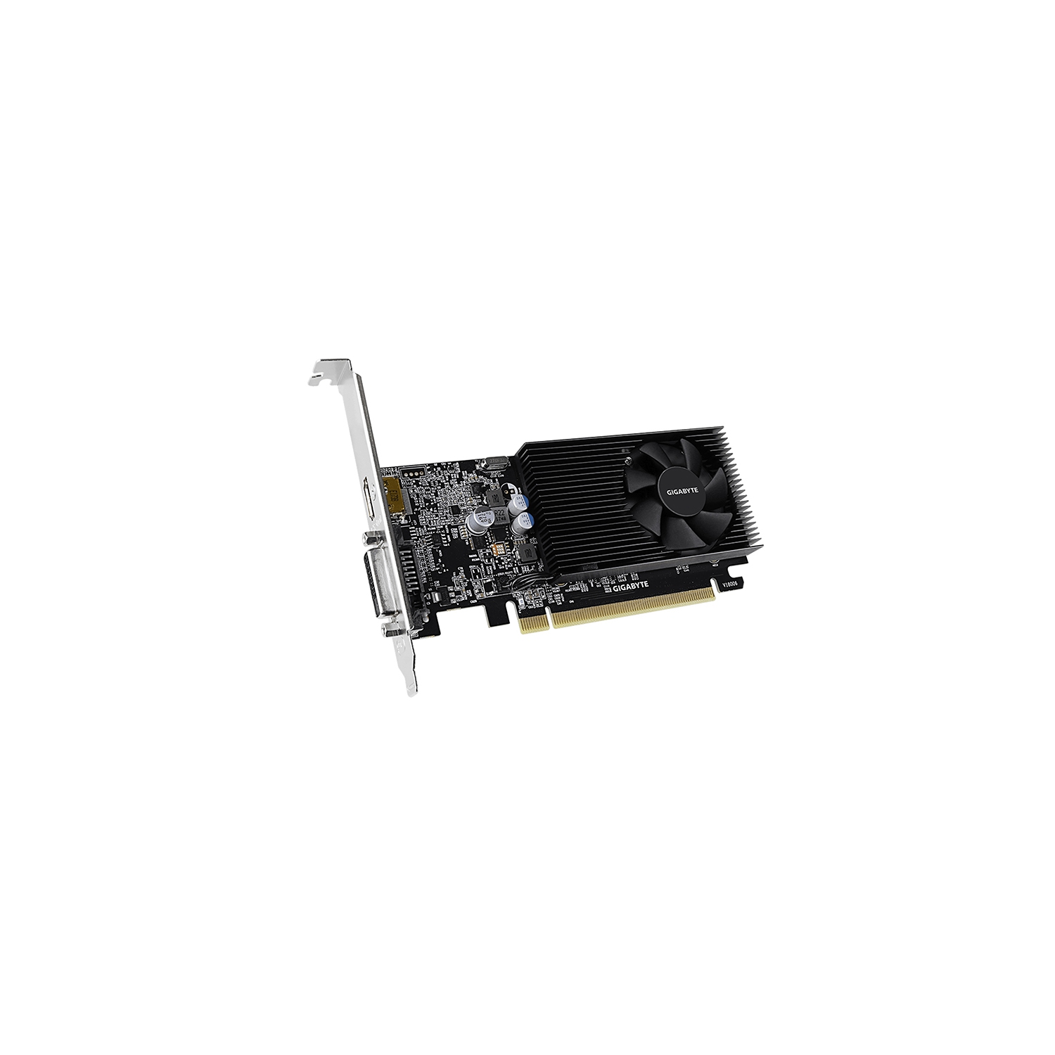 GIGABYTE – Carte graphique GeForce GT 1030 à profil bas D4 2 Go DirectX 12, 1417&nbsp;MHz Boost, mémoire 2100&nbsp;MHz, DDR4, 1x DVI-D 1 ports HDMI
