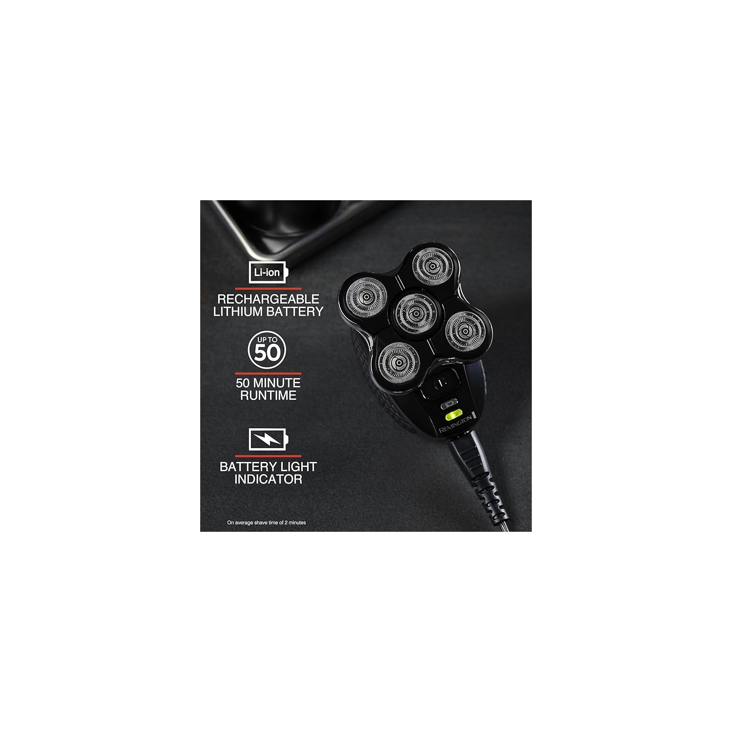 Rasoir à tête rotative Remington BALDER Pro, 1 unités , noir