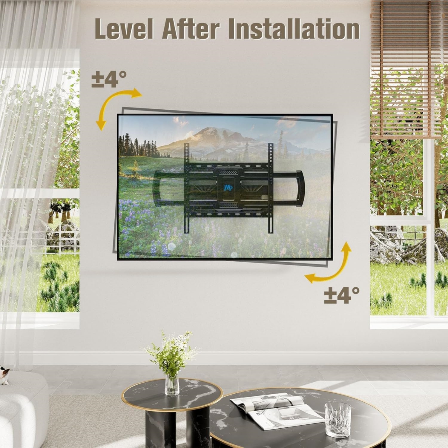 Mounting Dream TV Mount Bracket for Most 42-82 Inch Flat Screen TVs, Full Motion TV Wall Mounts with Swivel Articulating Dual Arms, Max VESA