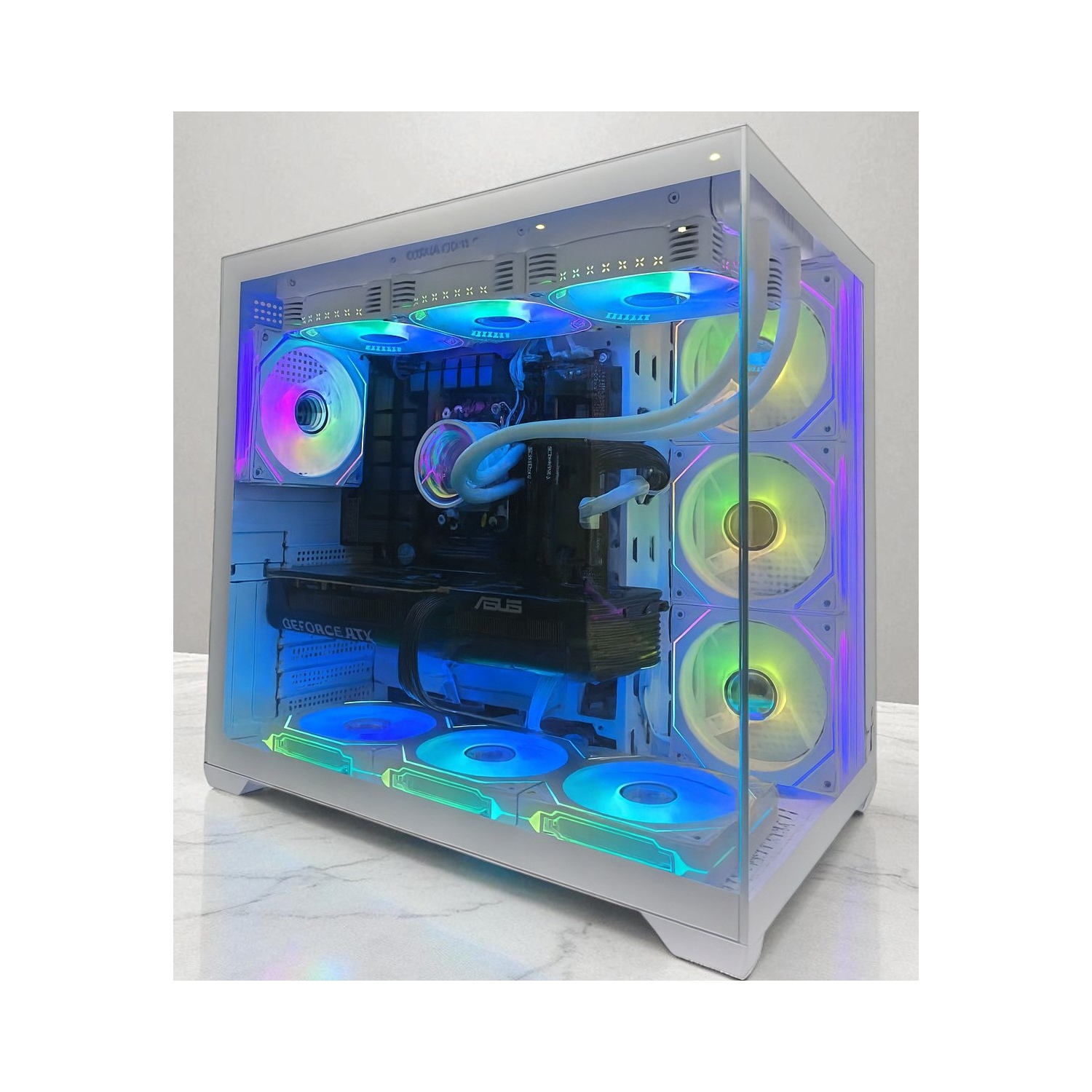 Ordinateur de jeu PcTech&nbsp;: Ryzen 7 9800X3D d'AMD avec mémoire DDR5 de 32 Go, mémoire vive NVIDIA RTX 5070 Ti, 1&nbsp;To disque SSD M.2 NVMe de