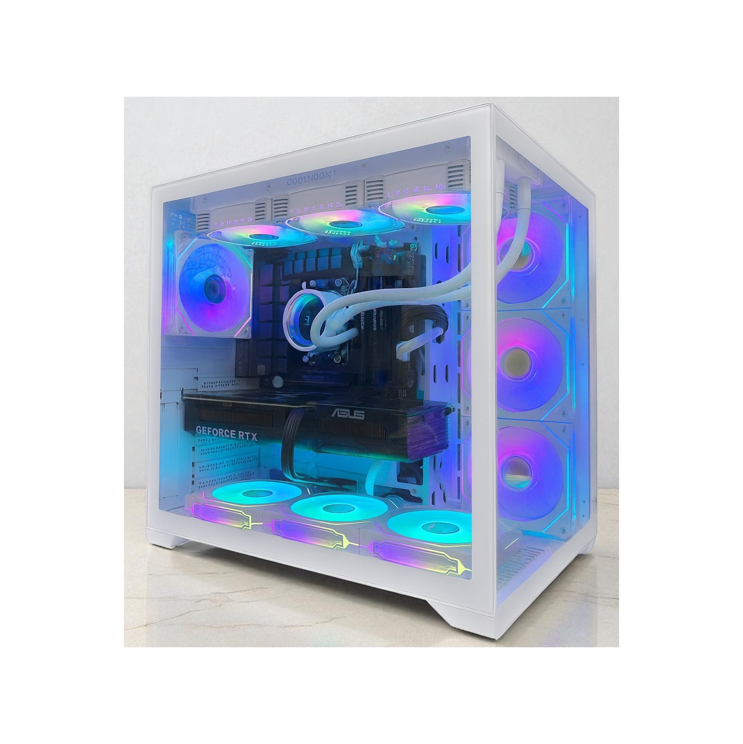 Ordinateur de jeu PcTech&nbsp;: Ryzen 7 9800X3D d'AMD avec mémoire DDR5 de 32 Go, mémoire vive NVIDIA RTX 5070 Ti, 1&nbsp;To disque SSD M.2 NVMe de