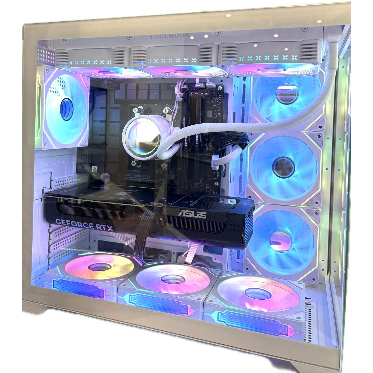 Ordinateur de jeu PcTech&nbsp;: Ryzen 7 9800X3D d'AMD avec mémoire DDR5 de 32 Go, mémoire vive NVIDIA RTX 5070 Ti, 1&nbsp;To disque SSD M.2 NVMe de
