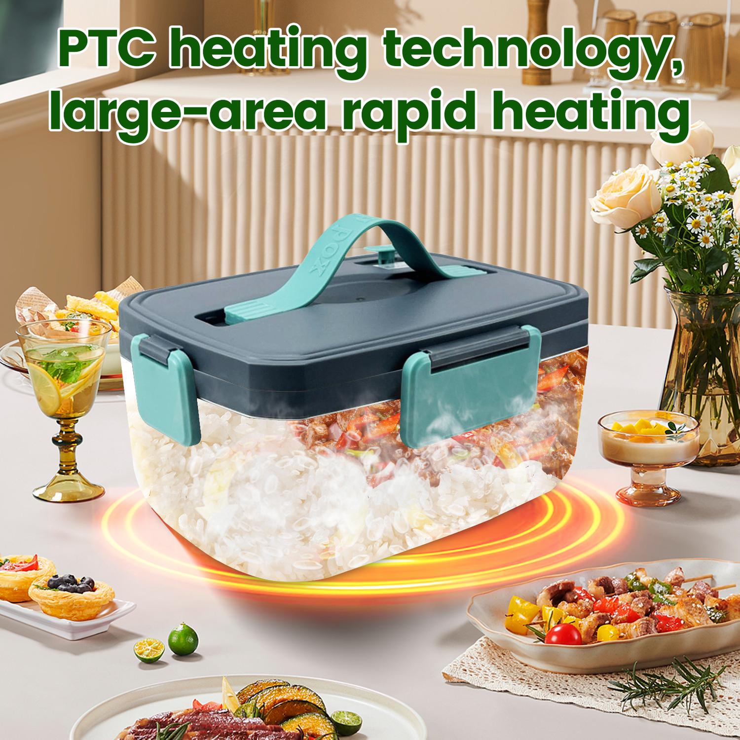 Adult Electric Lunch Box, 3.0L Fast Heating Double Layer Lunch Box, Portable Food Heater for Car, Truck, Office, Home, and Travel