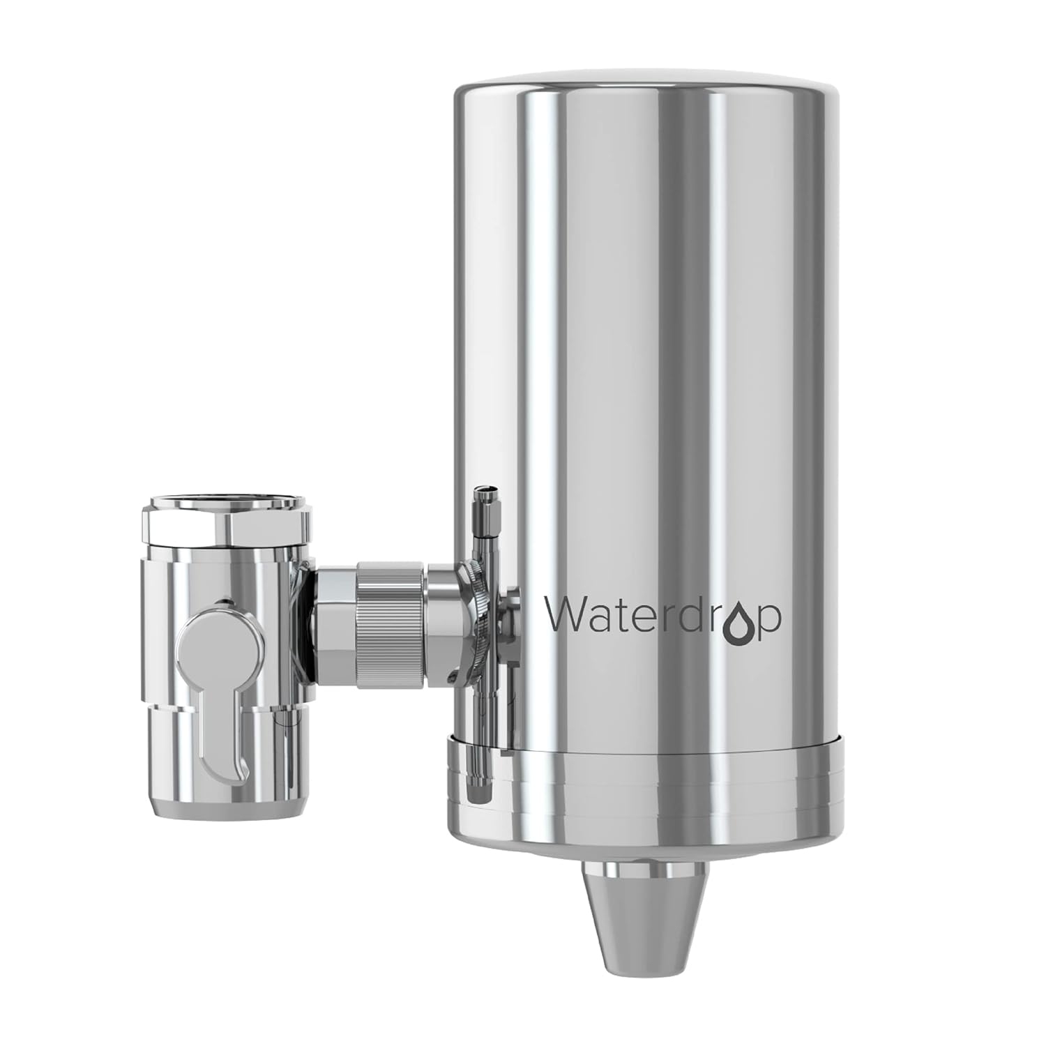 Waterdrop WD-FC-06 Stainless-Steel Faucet Water Filter, Carbon Block Water Filtration System