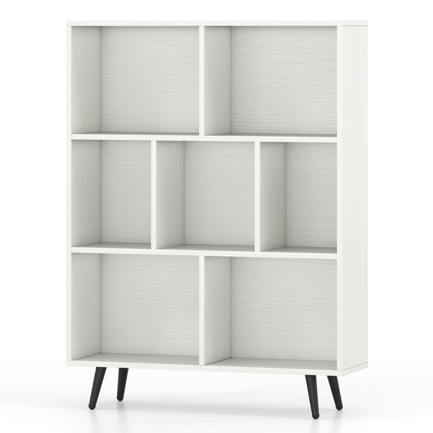 Bibliothèque Cube de 31,5/39,5/47/55&nbsp;po 7/8/10/10 de Costway avec pattes en métal 4/5 2 appareils antibasculement