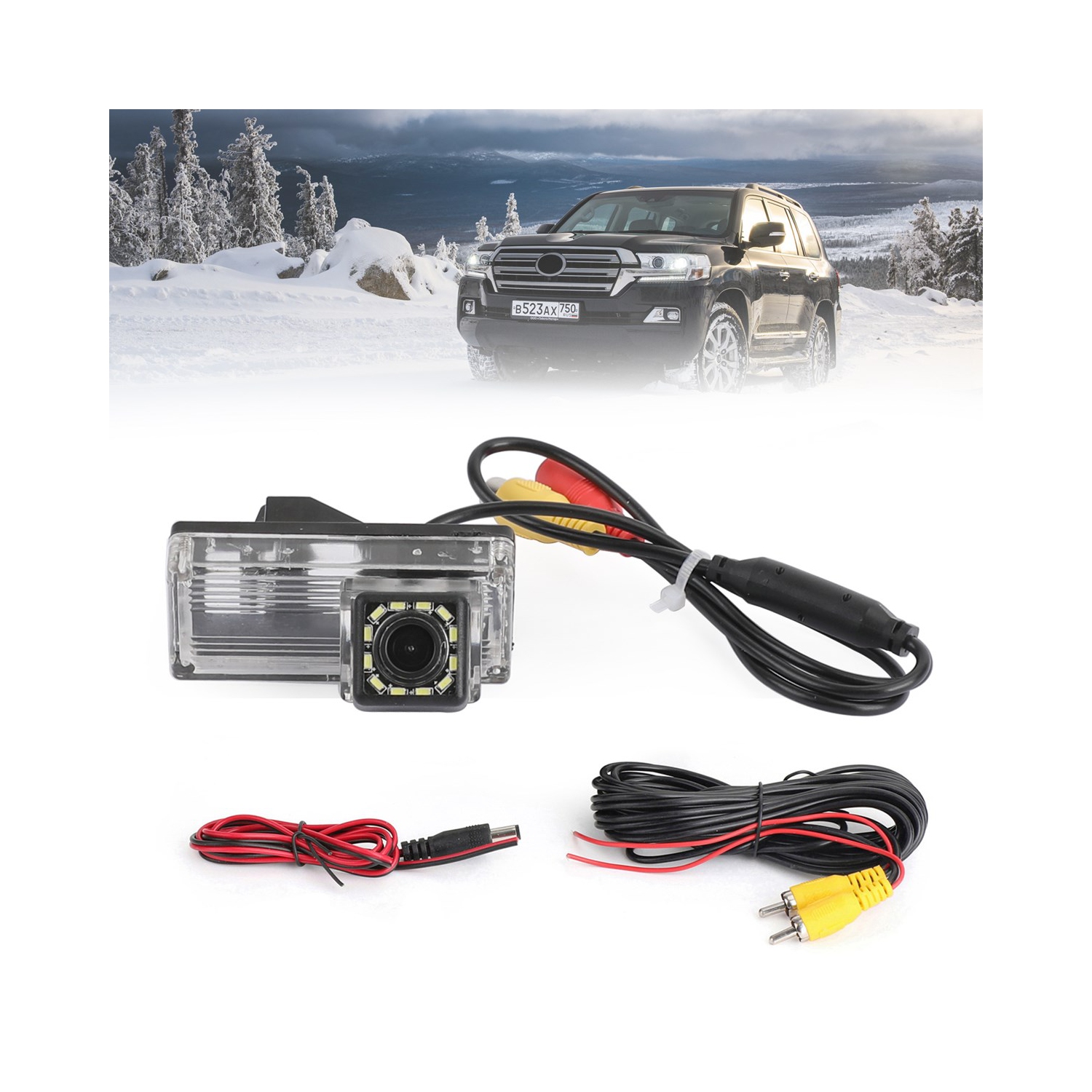 Caméra de recul 12LED Fit pour Toyota Land Cruiser série 70/100/200