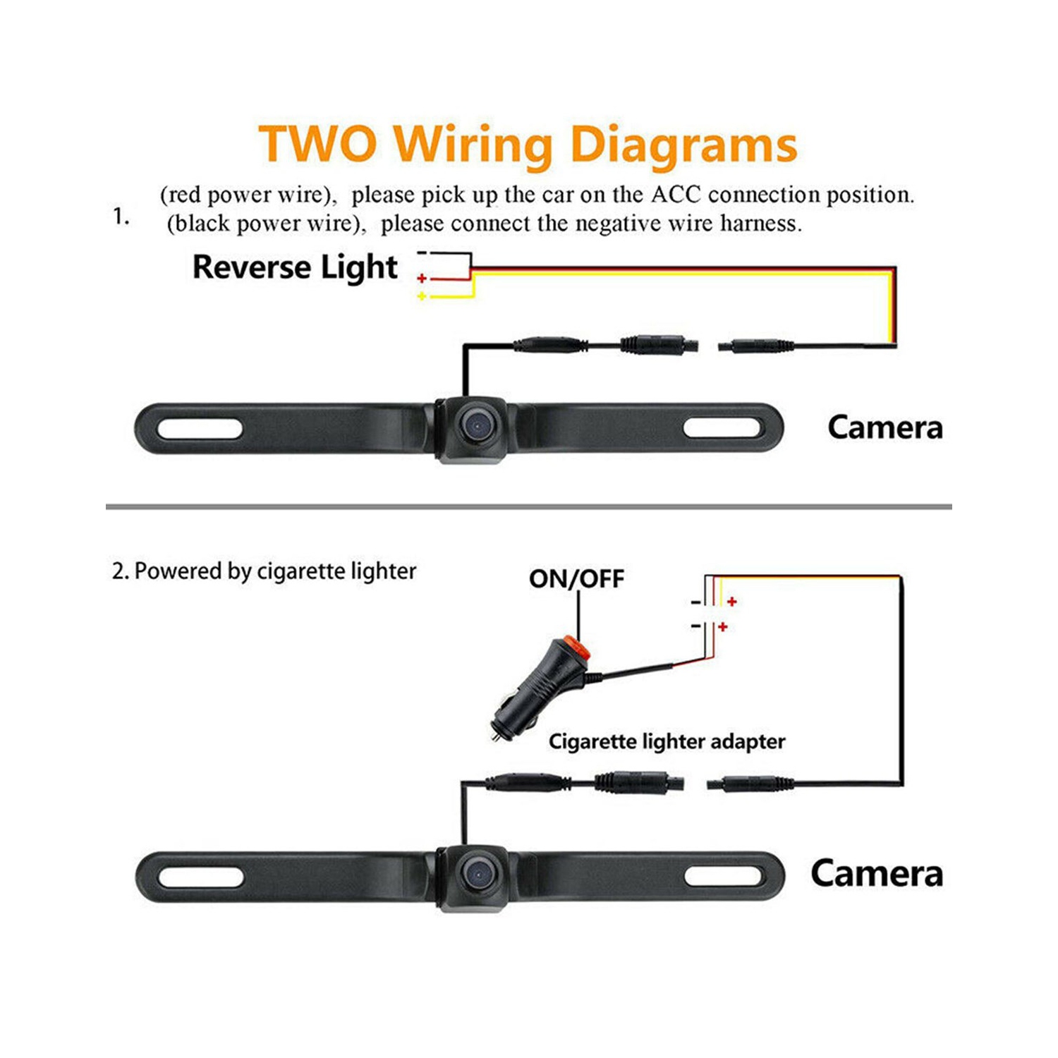 170° WiFi Car Rear View Cam Backup Wireless Camera Fit For iPhone Android