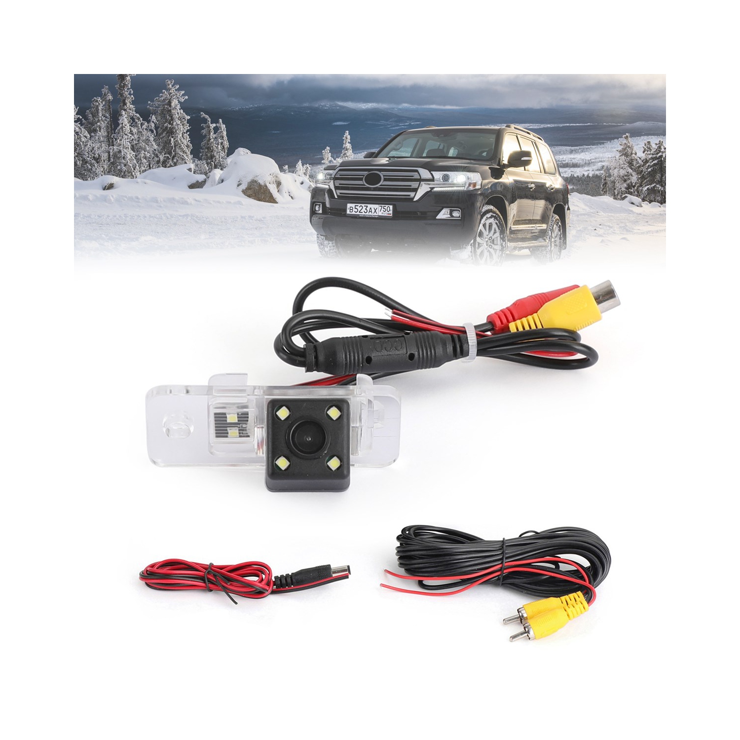 Caméra de recul 4LED pour Audi A8 A6 A4 A3 Q7 S5 S6 S8 RS4 RS6 4&nbsp;L/Q5/A5