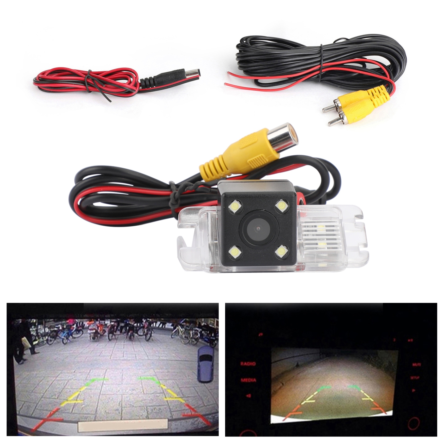 Caméra de recul 4LED compatible avec les systèmes MONDEO/FIESTA/FOCUS HATCHBACK/S-Max de FORD