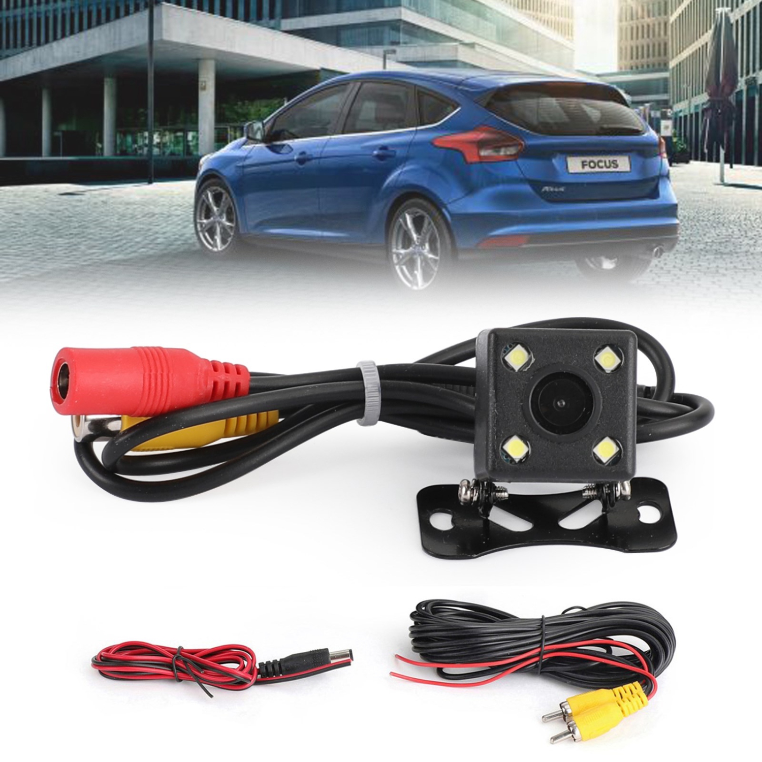 Caméra de recul de voiture Vue arrière 170 degrés Étanche 4 LED CCD Vue nocturne