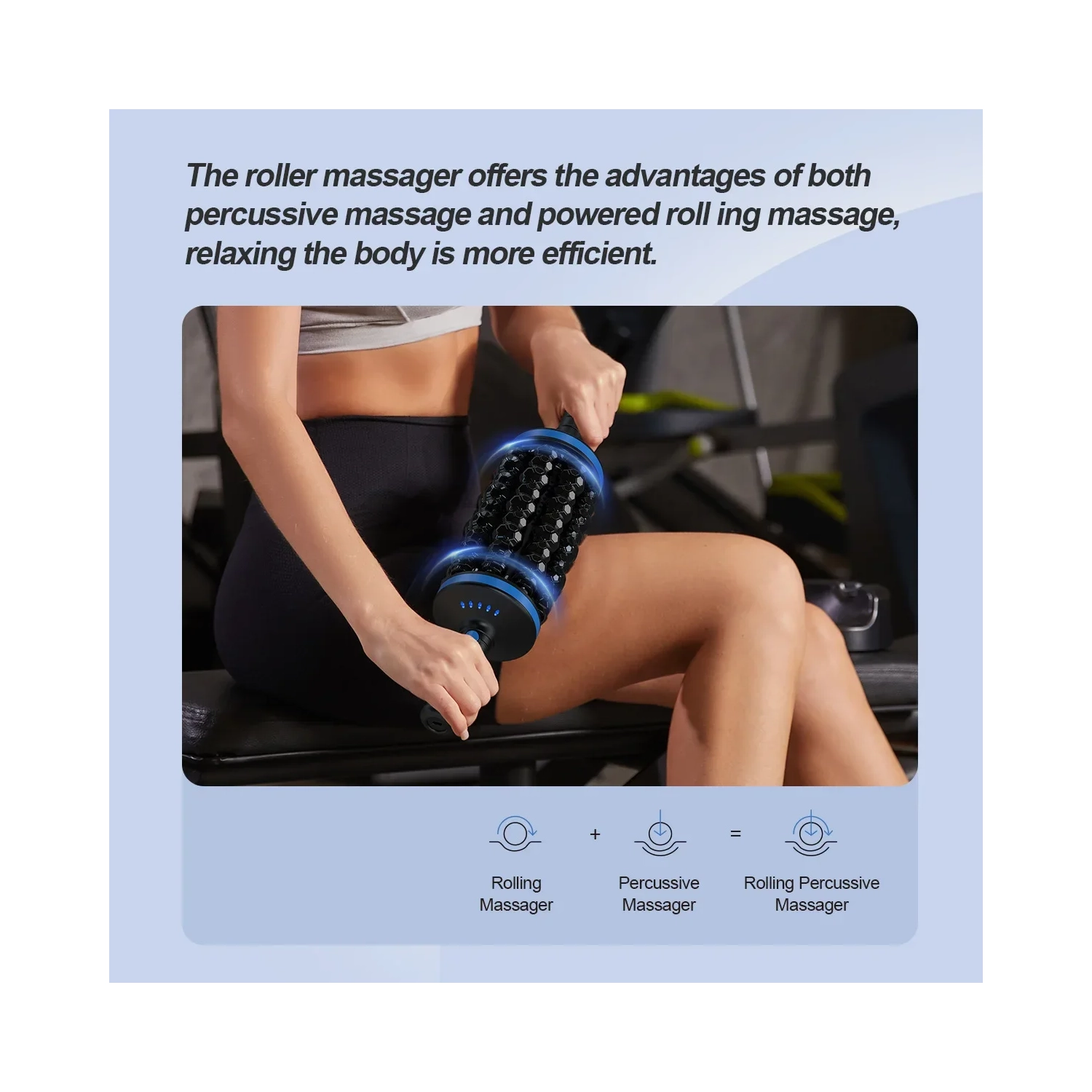 Rolling Impact Massager Muscle Relaxation Massage Roller Cordless Deep Tissue And Muscle Recovery Pain Relief For Post Exercise