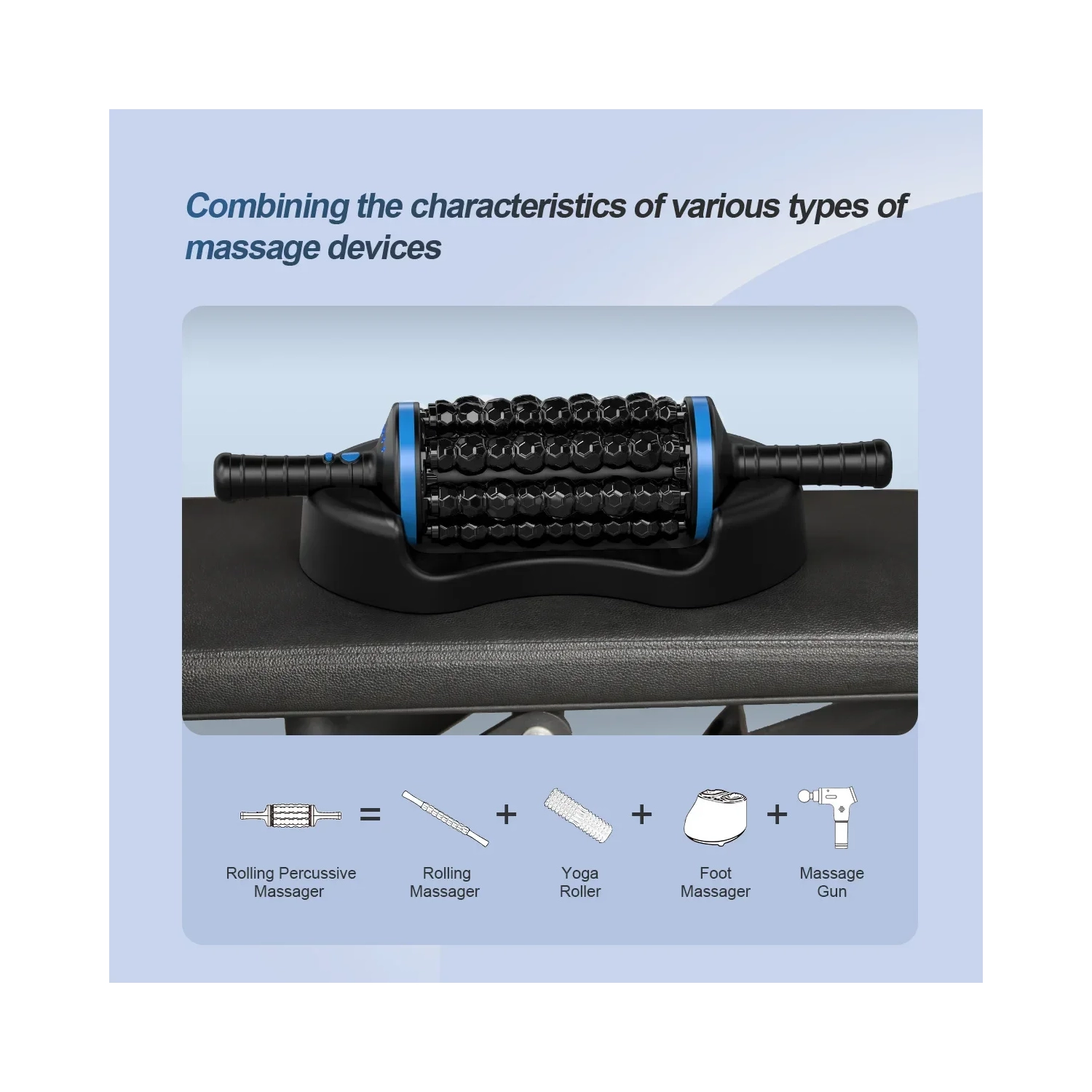 Rolling Impact Massager Muscle Relaxation Massage Roller Cordless Deep Tissue And Muscle Recovery Pain Relief For Post Exercise