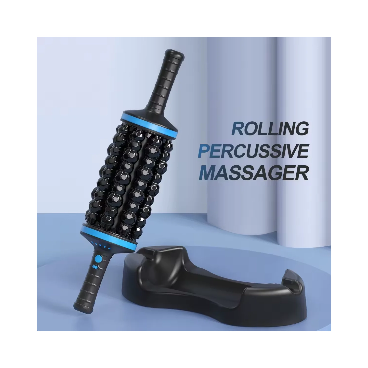Rolling Impact Massager Muscle Relaxation Massage Roller Cordless Deep Tissue And Muscle Recovery Pain Relief For Post Exercise