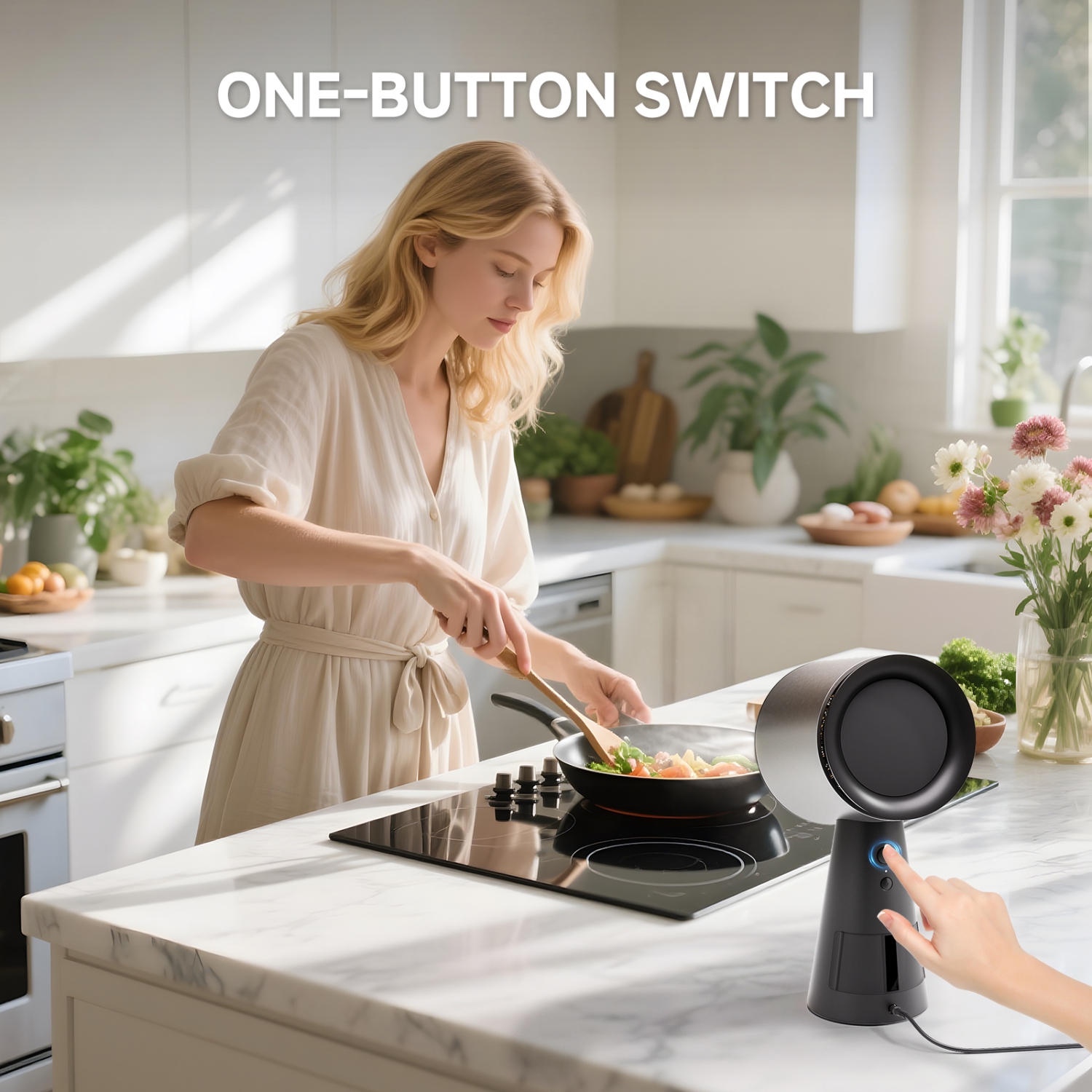 Portable Range Hood, 3 Speed, Detachable Aluminum Filter, Low Noise, Large Oil Cup, for Indoor BBQ Hot Pot Kitchen