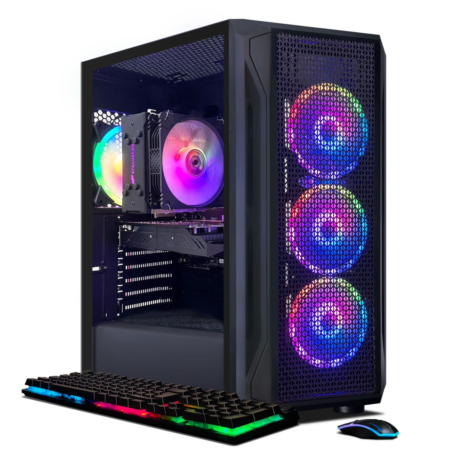 STGAubron Gaming PC Computer Desktop, Intel Core i7-12800HX up to 4.8GHz, GeForce RTX3050 6G, 16G DDR4, 1TB SSD, WIN11H
