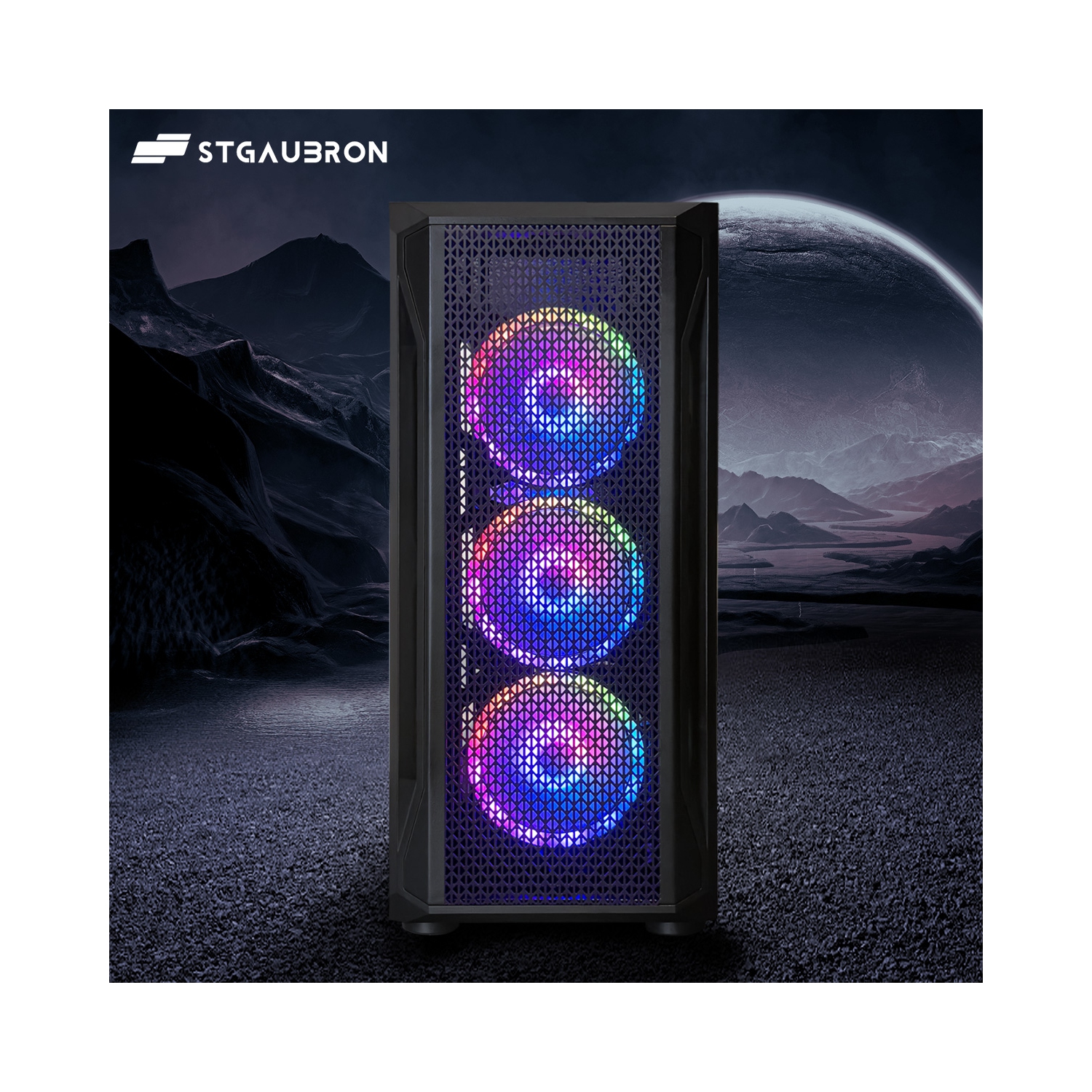 STGAubron Gaming PC Computer Desktop, Intel Core i7-12800HX up to 4.8GHz, GeForce RTX3050 6G, 16G DDR4, 1TB SSD, WIN11H