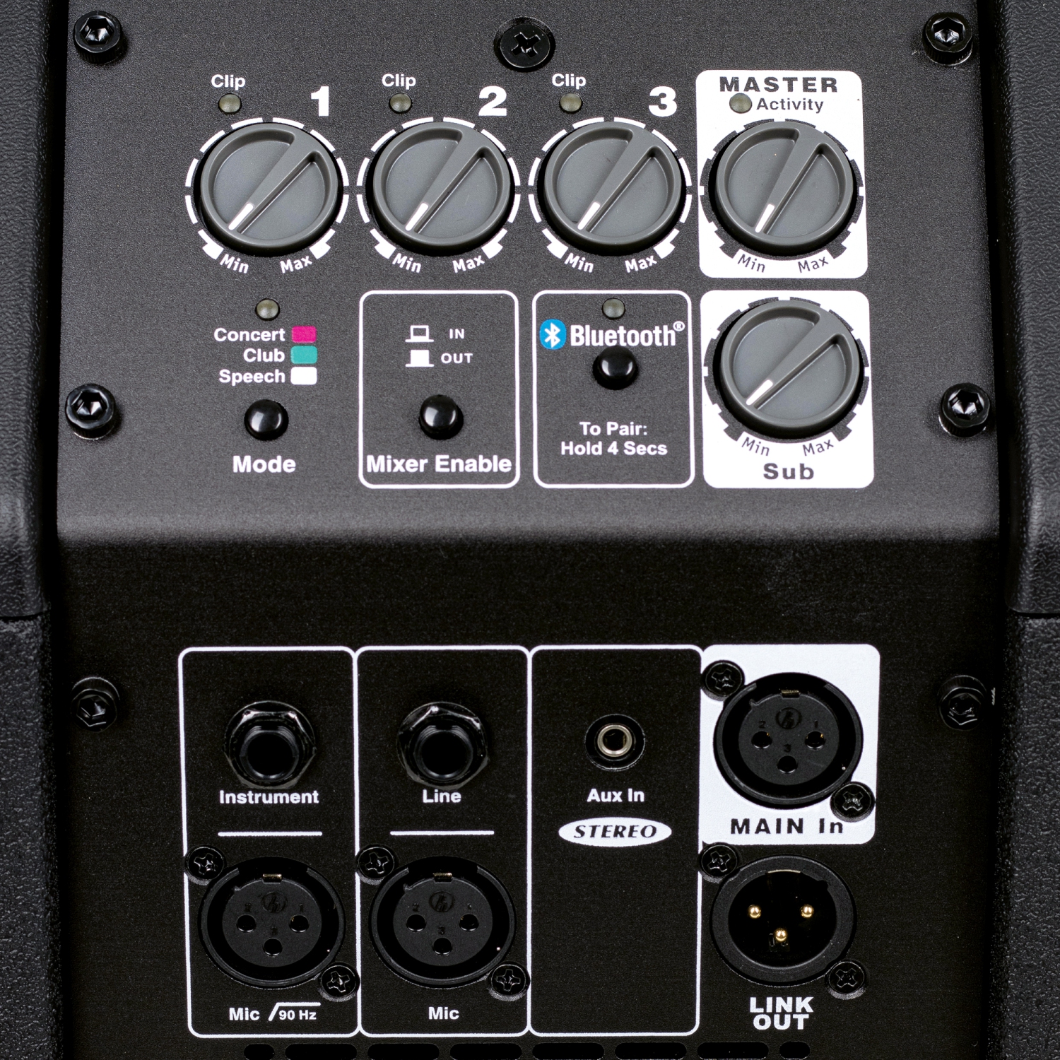 Système colonne YXL Yorkville Sound avec haut-parleur d'extrêmes graves de 10&nbsp;po