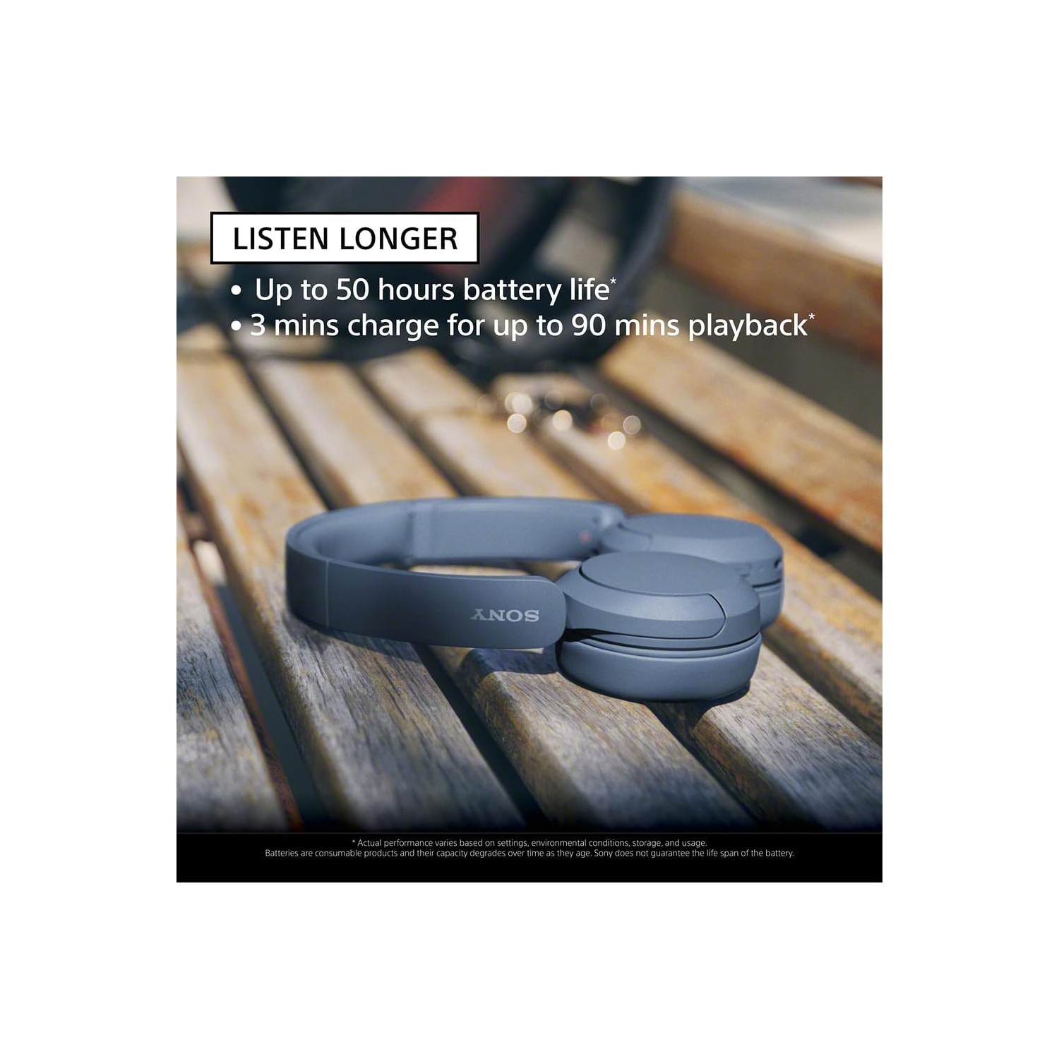 Boîte ouverte - Casque d'écoute sans fil Bluetooth WH-CH520 de Sony avec microphone, cappuccino