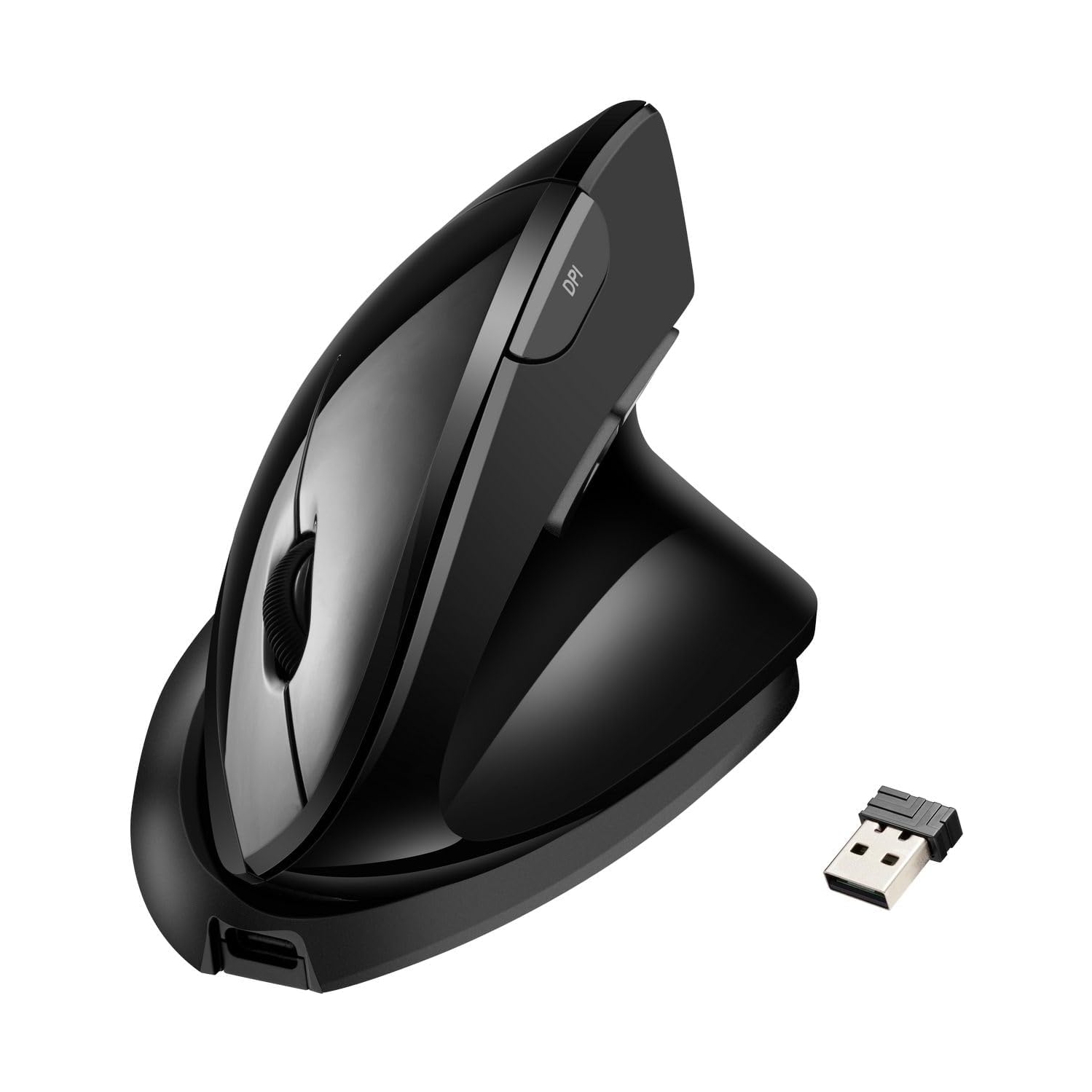 Adesso iMouse V30 Wireless Adjustable Vertical Ergonomic Mouse with Customizable Angles and DPI Switch - Advanced Optical Sensor Technology, Reduces