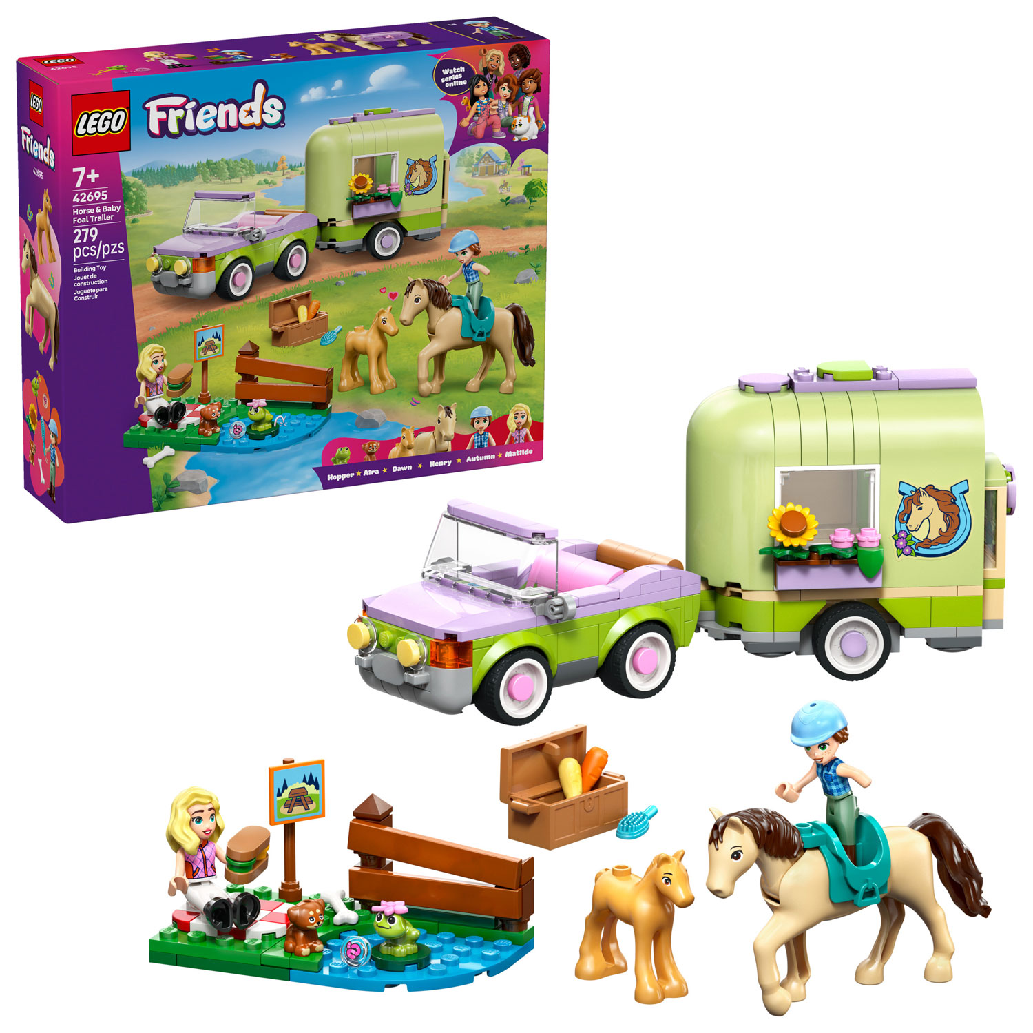 LEGO Friends : La remorque pour le cheval et le poulain - 279 pièces