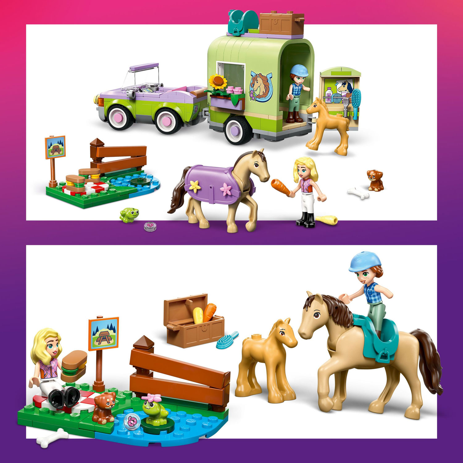 LEGO Friends : La remorque pour le cheval et le poulain - 279 pièces