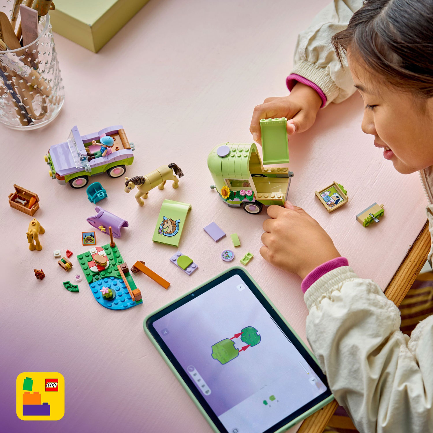 LEGO Friends : La remorque pour le cheval et le poulain - 279 pièces
