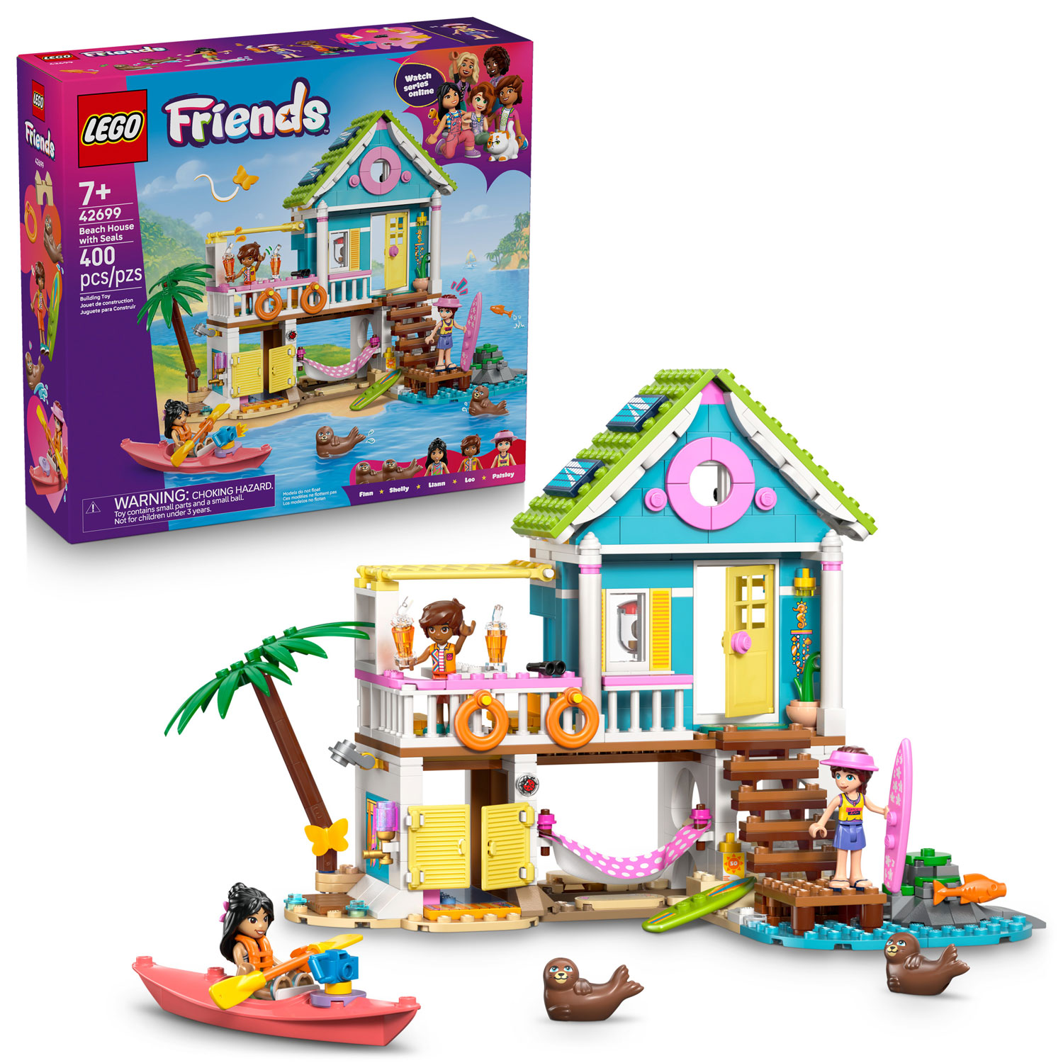 LEGO Friends: Beach House with Seals - 400 Pieces