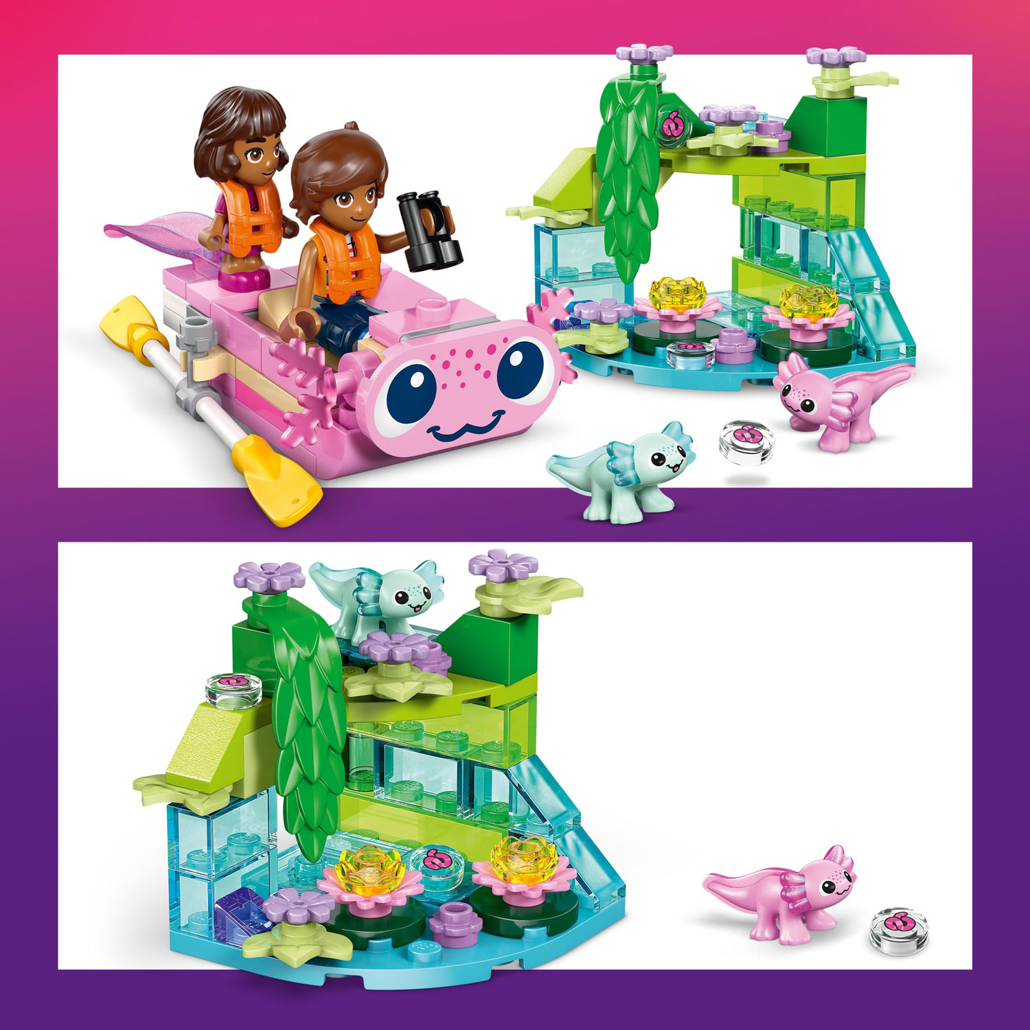 LEGO Friends : Le bateau d'aventure axolotl - 95 pièces