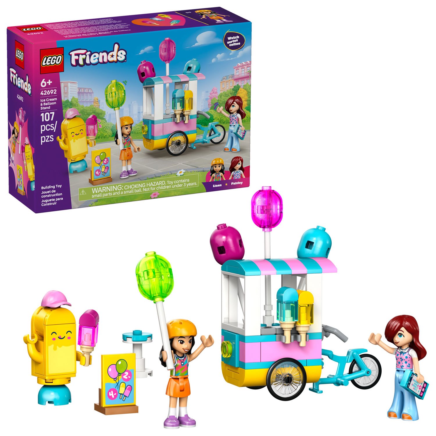 LEGO Friends: Ice Cream & Balloon Stand - 107 Pieces