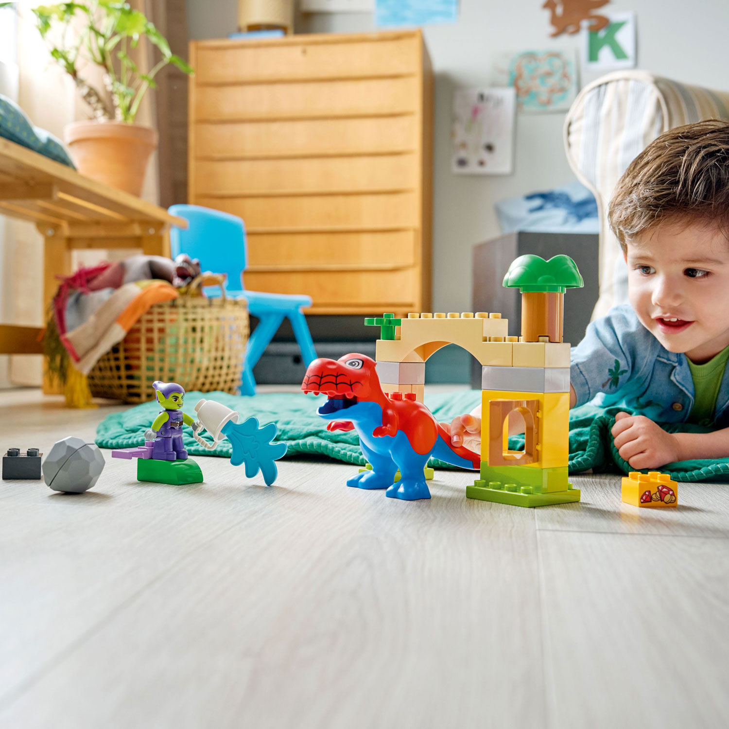 LEGO DUPLO : Le dinosaure Spidey-Rex contre le Bouffon vert - 25 pièces