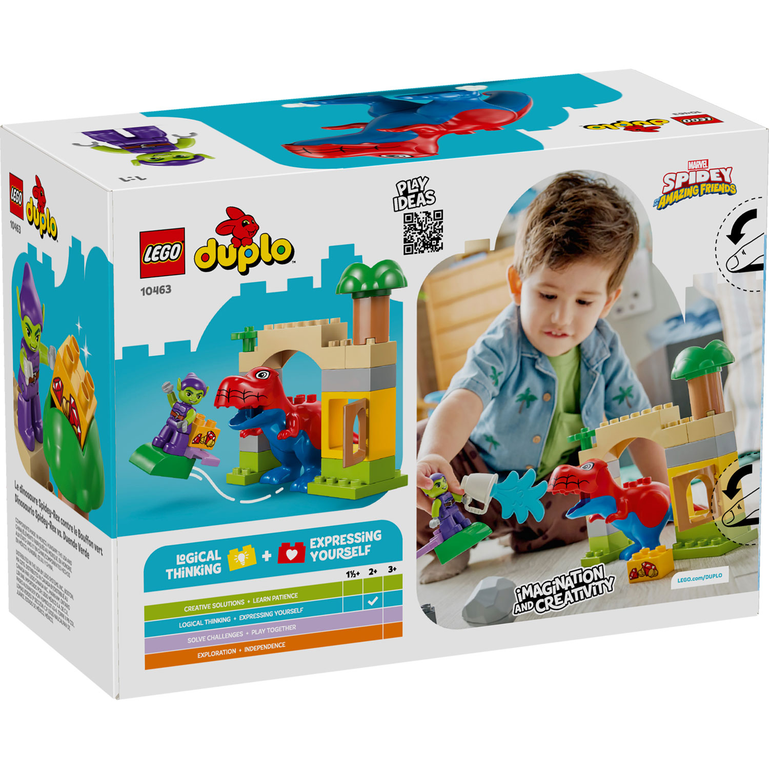 LEGO DUPLO : Le dinosaure Spidey-Rex contre le Bouffon vert - 25 pièces