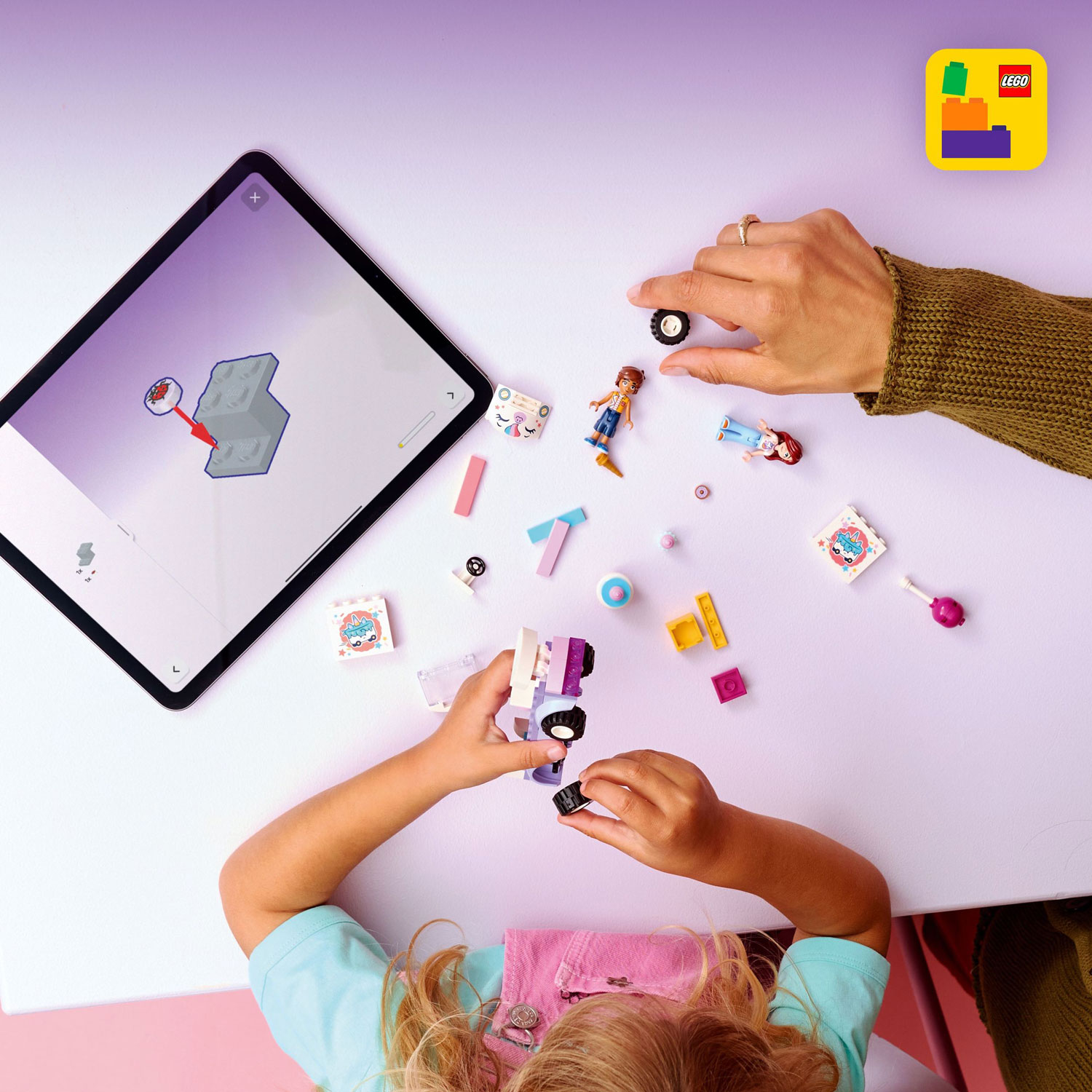 LEGO Friends : La voiture de livraison de gâteaux licorne - 67 pièces