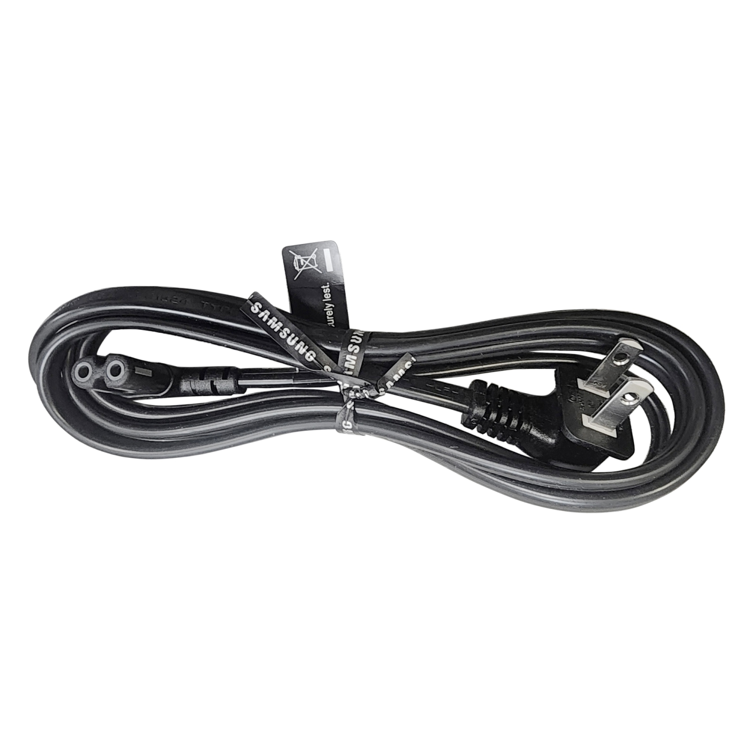 Samsung 5 Feet Figure-8 AC Power Cord Cable – 90° Angled, UL & CSA Certified Cable Compatible with LG, Sony, TCL, Insignia, Sharp, Toshiba, Hisense