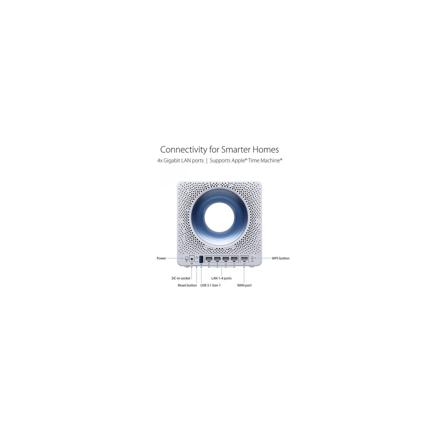 Remis à neuf - Routeur sans fil bibande Blue Cave/CA AC2600 d'Asus pour maison intelligente