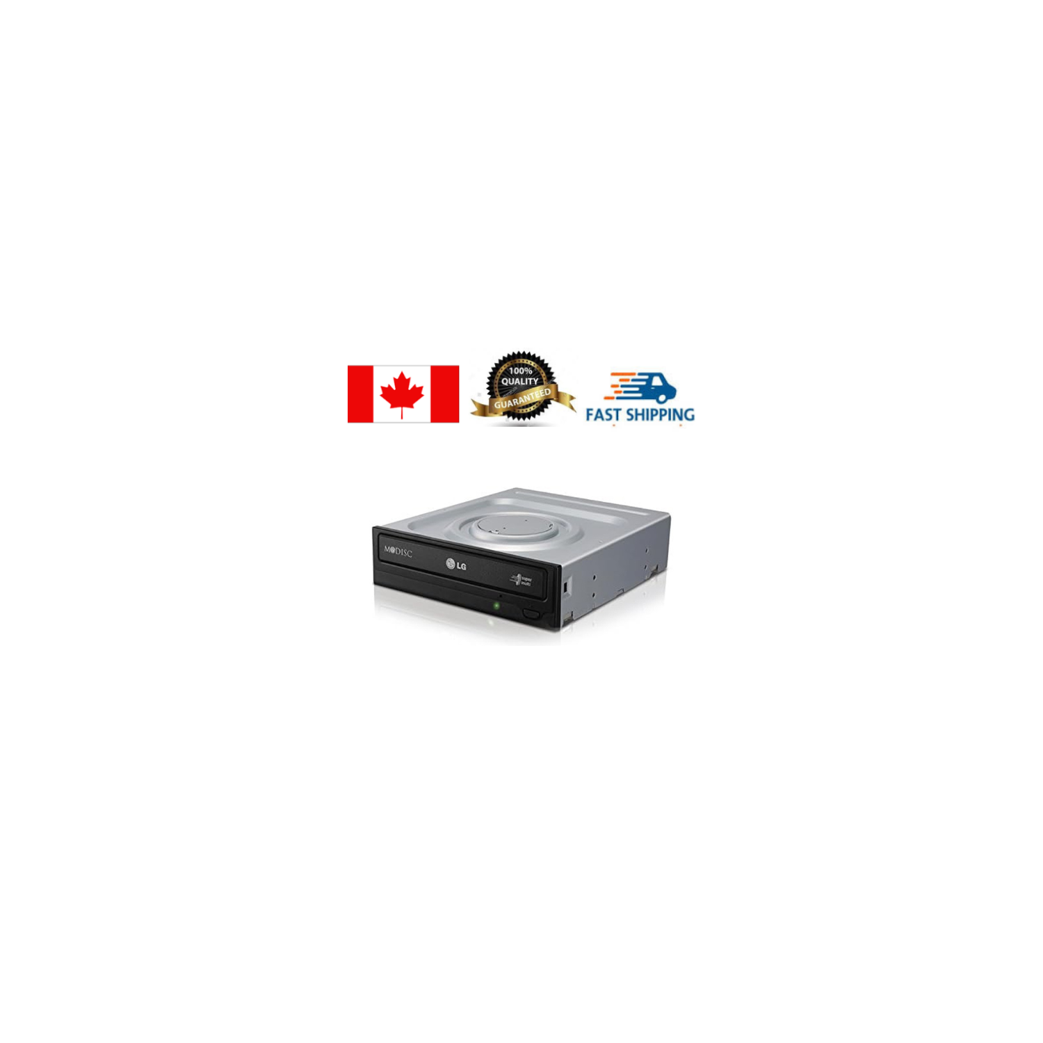 LG GH24NSC0 24x DVD-RW SATA Internal Optical Drive, OEM_Black