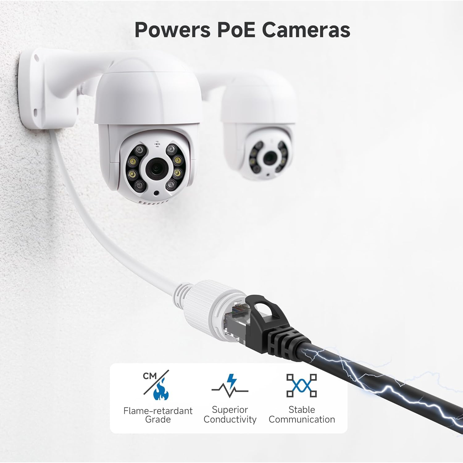 Cable Matters 10Gbps 5-Pack Snagless Short Cat 6 Ethernet Cable 1 ft in Black