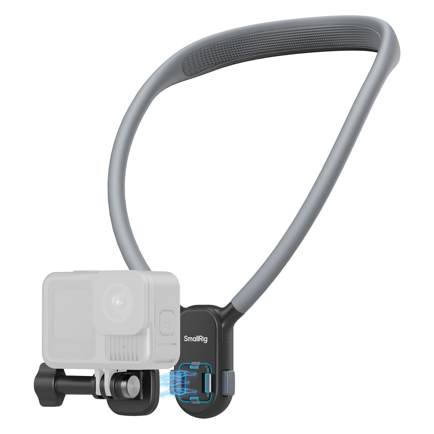 SmallRig Magnetic Neck Mount for Action Camera, Quick Release One-Click Button & Ergonomic Design, for GoPro Hero 12/11/10/9, for DJI Action 4/5, for