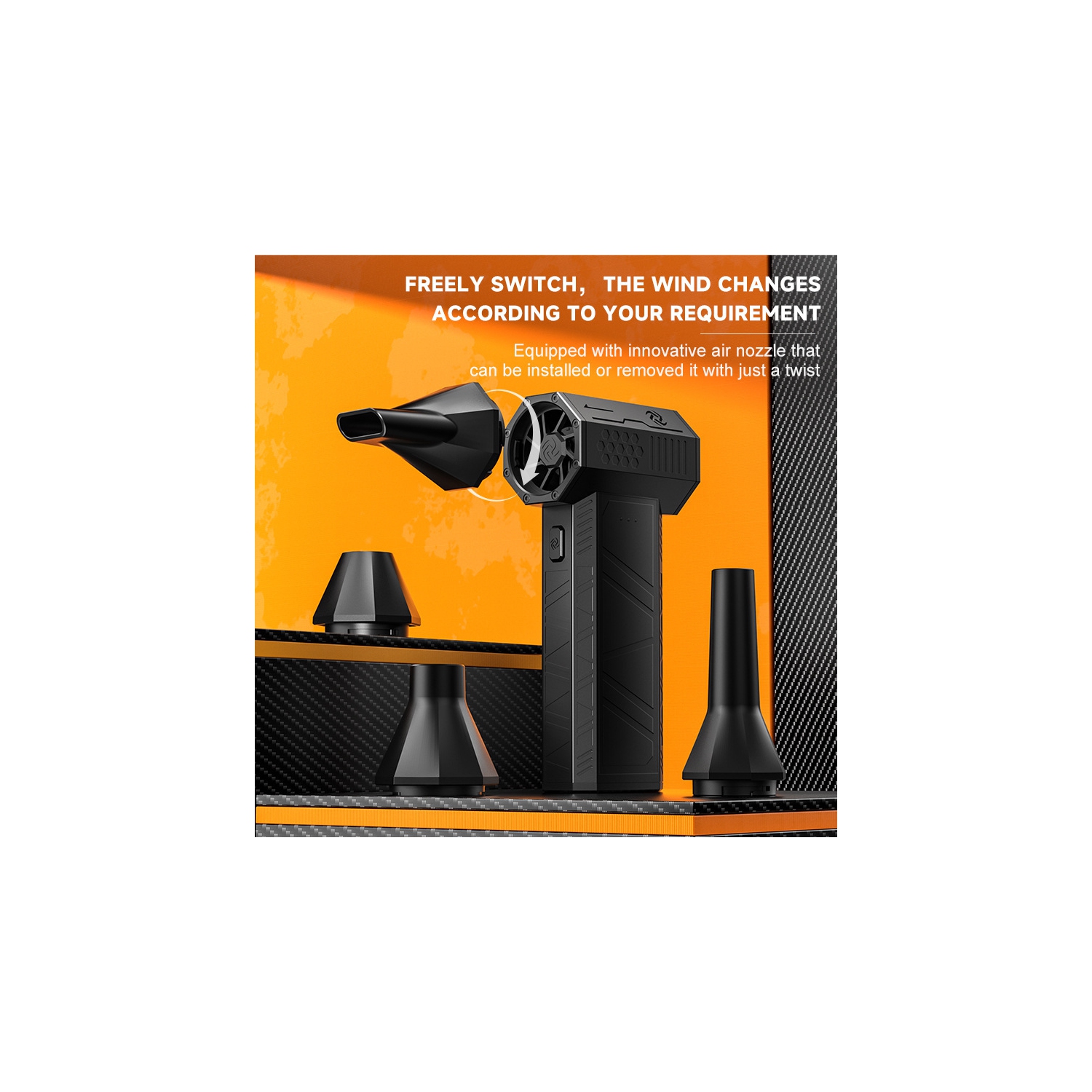 Ventilateur industriel turbo X3 avec moteur sans balais 110&nbsp;000&nbsp;tr/min, pression de vent élevée de 150&nbsp;g, élimination de la poussière