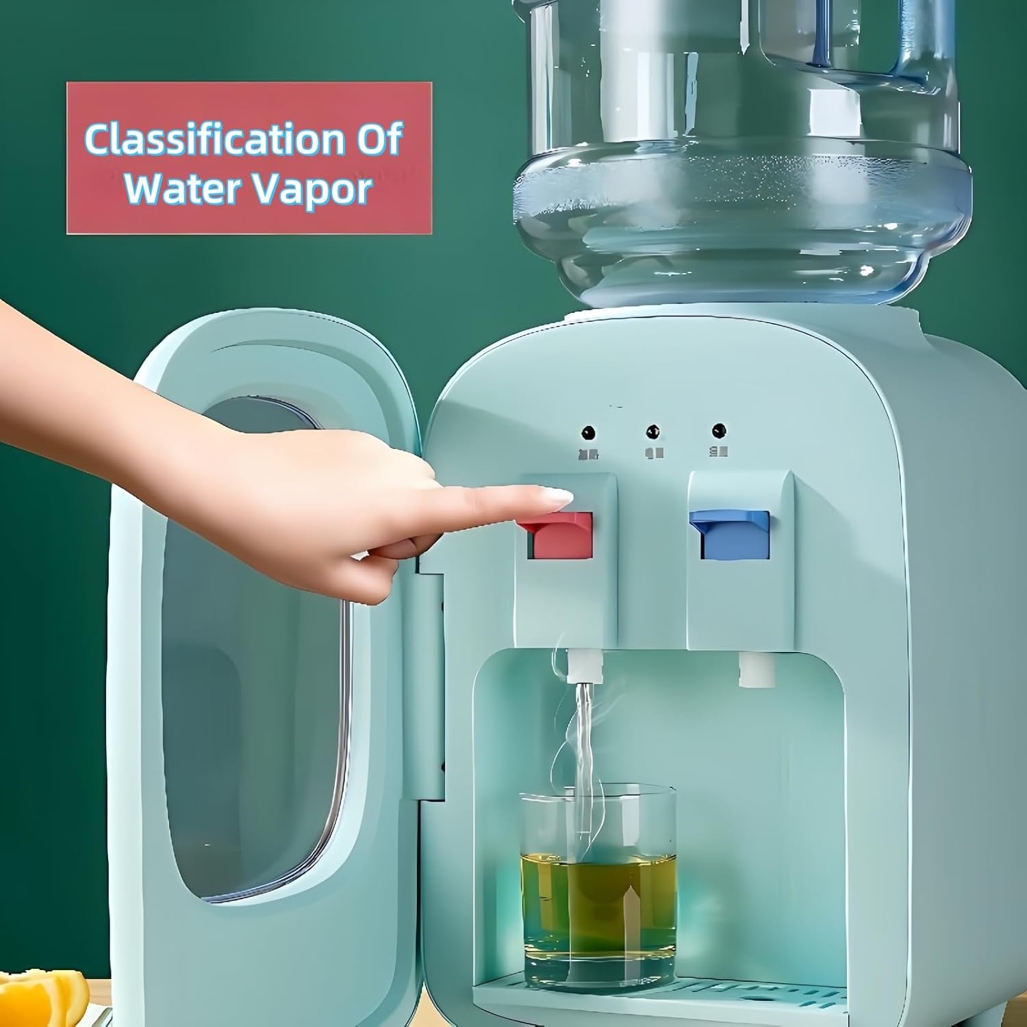 Warm and Hot Portable Water Dispenser - Lightweight, Low Noise, Leakproof, Space-Saving, Stainless Steel Interior - Pink US 110V Warm Model