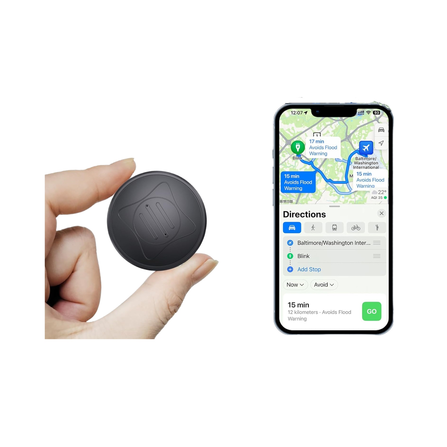 GF10 GPS Tracker with Strong Magnet, Car Locator, No Installation, Real-Time Anti-Lost Device for Vehicles, Seniors, Kids and Pets