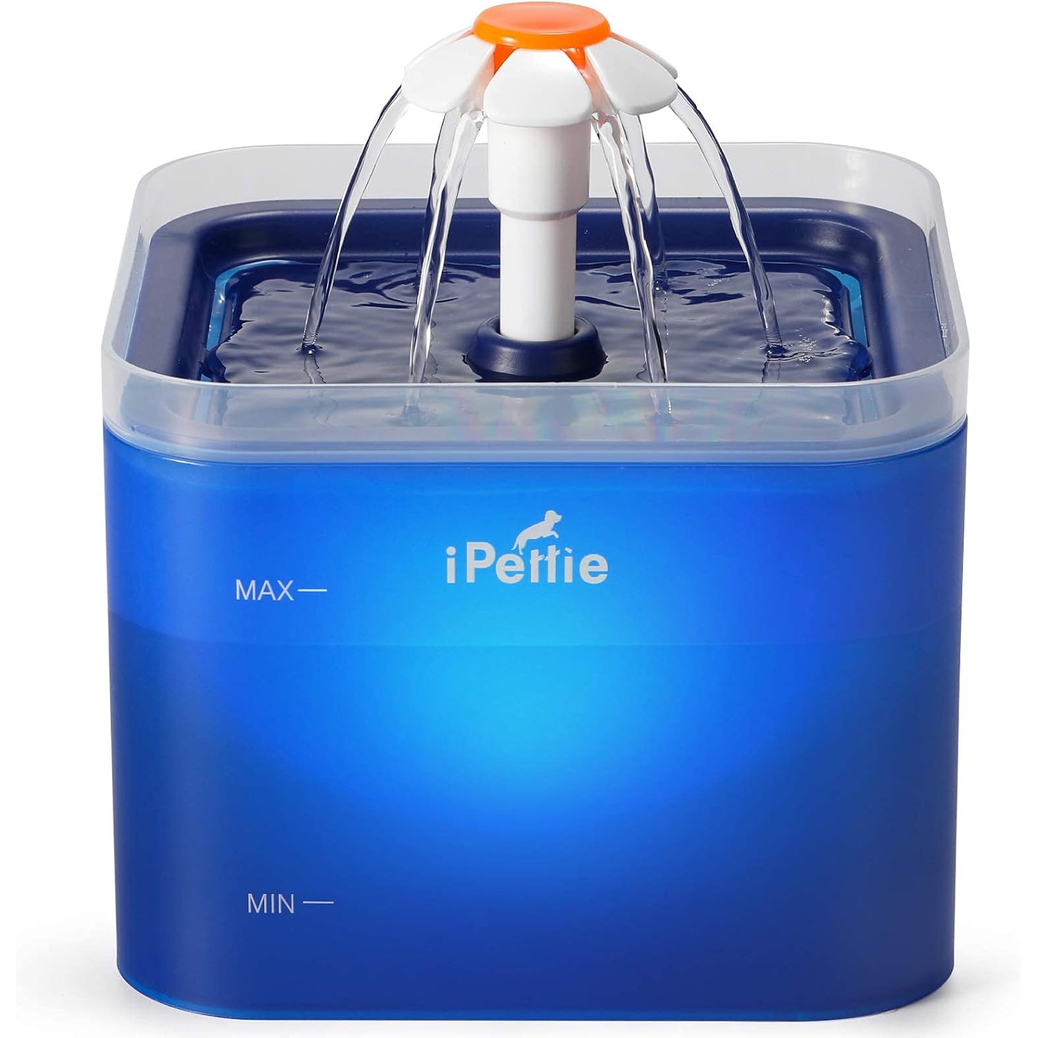 iPettie Neverland Cat Water Fountain with LED Light, 67oz/2.0L, Ultra Quiet Cat Drinking Fountain with Filter, Automatic Pet Water Fountain for Cats and Small Dogs (Blue, Medium)