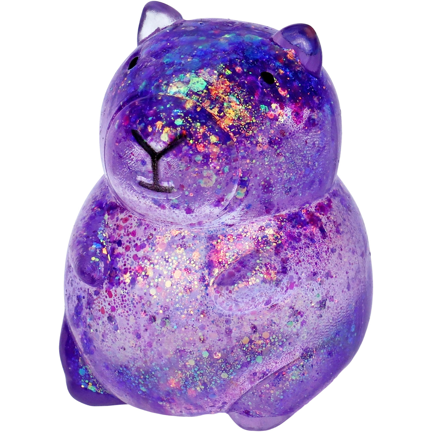 Capybara Glitter Squeeze Ball - 1 Assorted