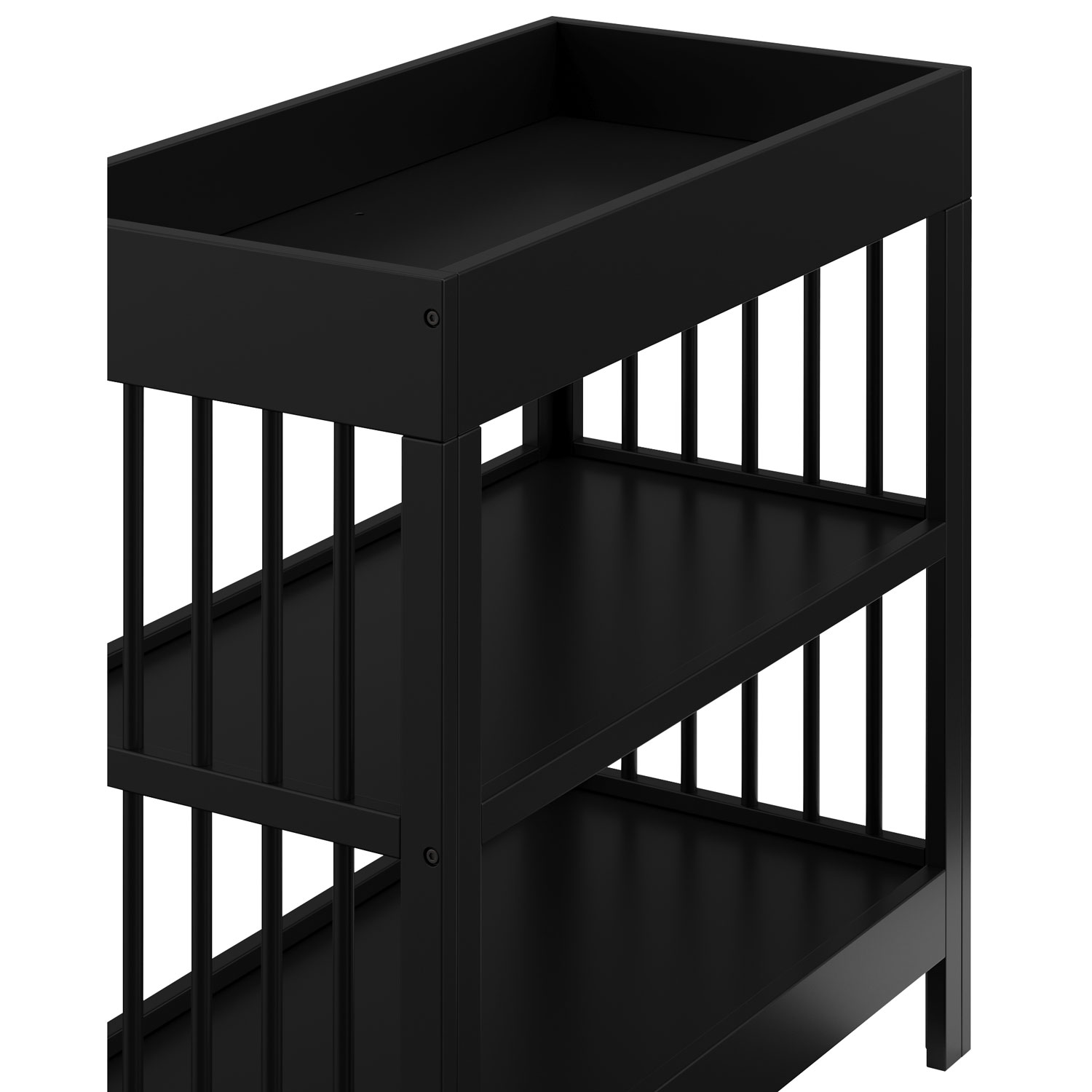 Graco Teddi 2-Shelf Changing Table with Changing Pad - Black