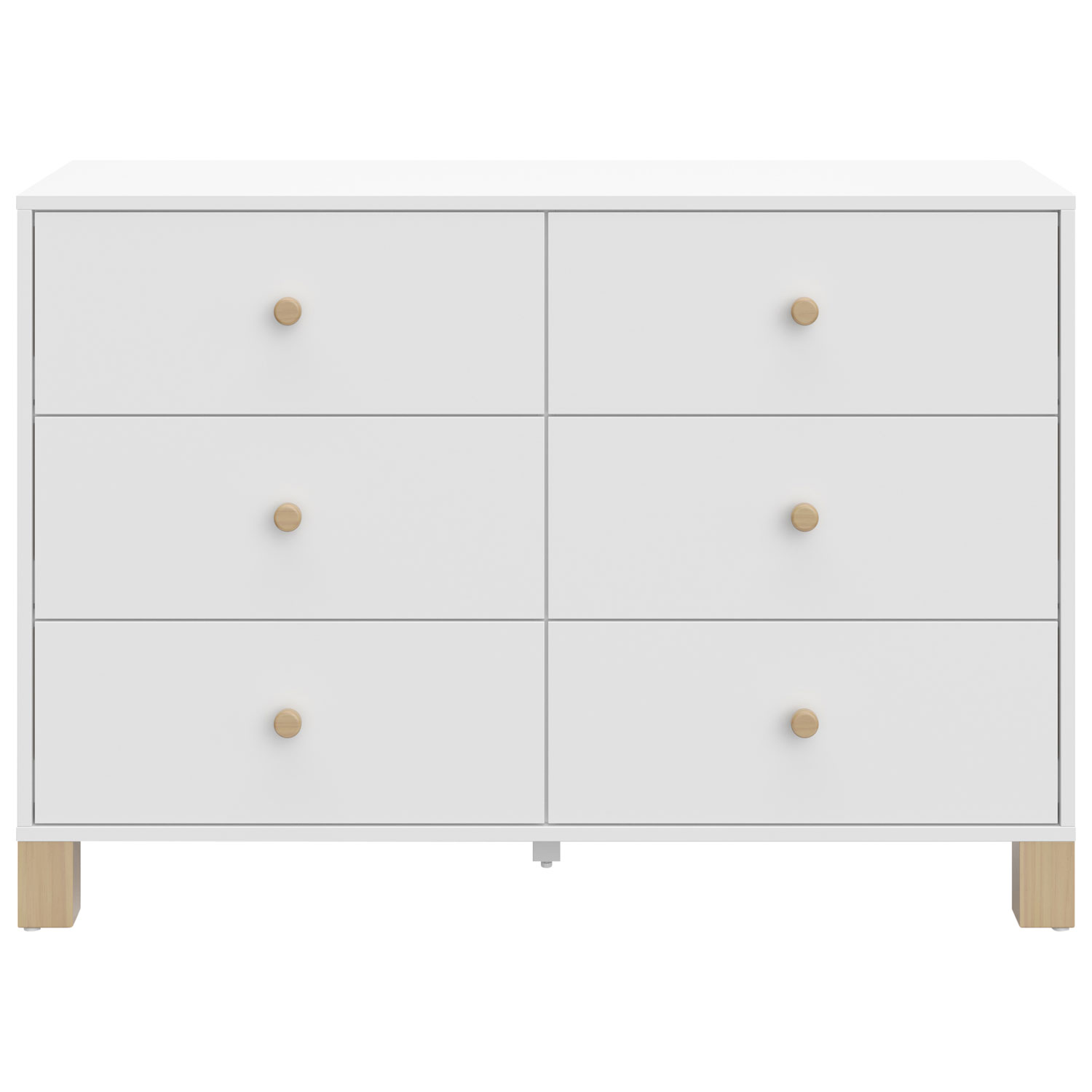 Commode à 6 tiroirs pour enfants California de Storkcraft - Blanc avec bois flotté