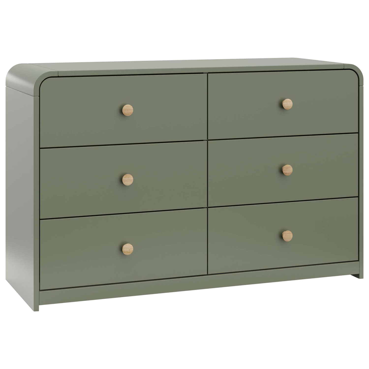 Commode à 6 tiroirs pour enfants Santos de Storkcraft - Olive