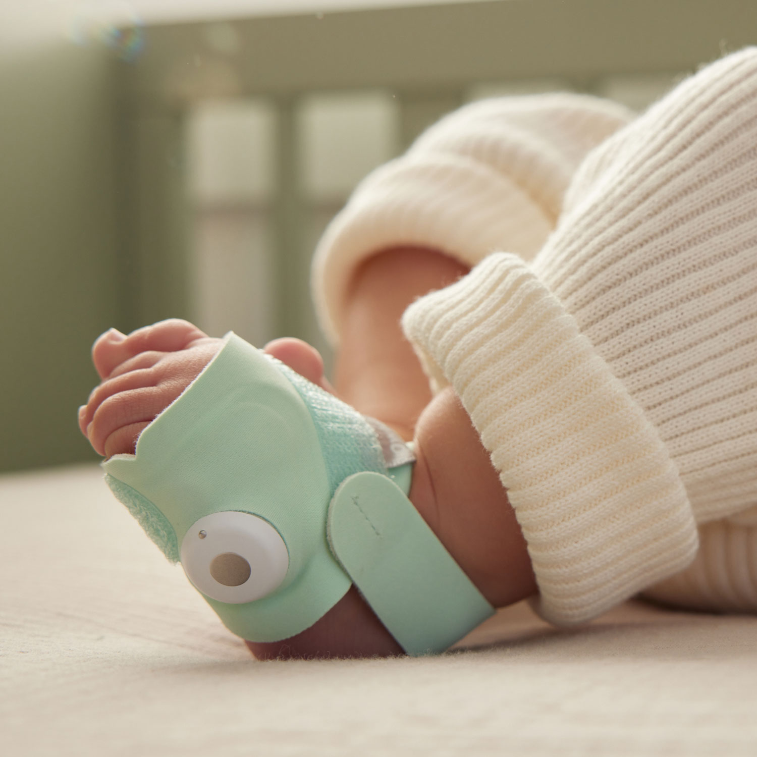 Ensemble Dream Duo d'Owlet avec interphone de surveillance Dream Sock et caméra HD 2K Dream Sight - Menthe