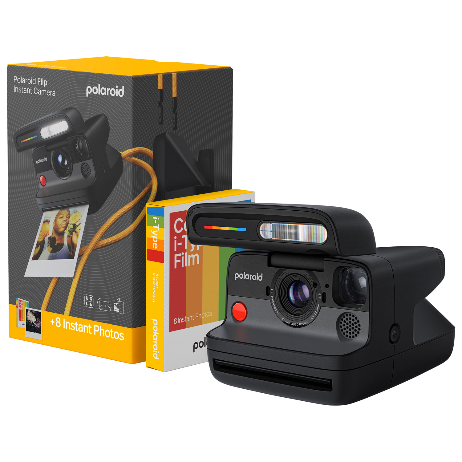 Polaroid Flip Instant Camera with Film Pack - Black