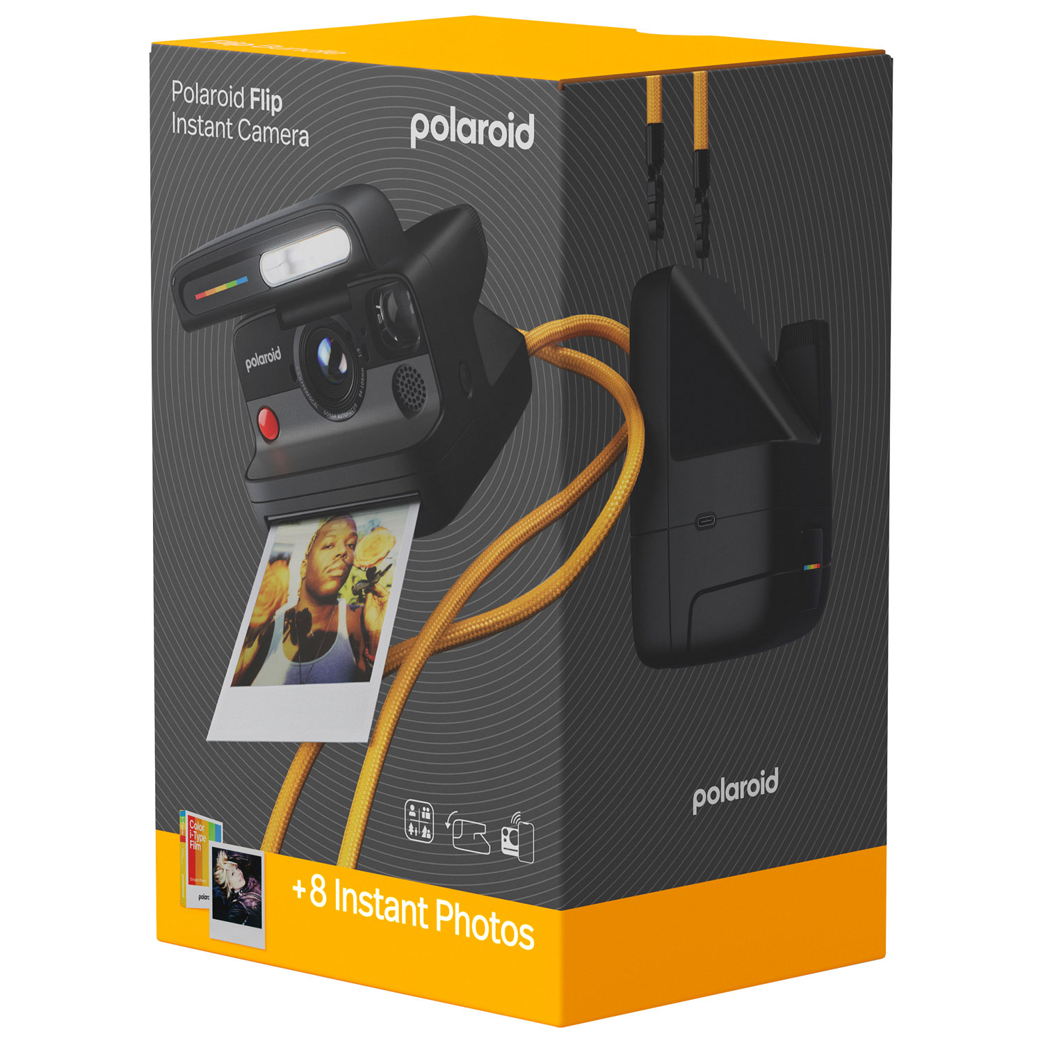 Polaroid Flip Instant Camera with Film Pack - Black