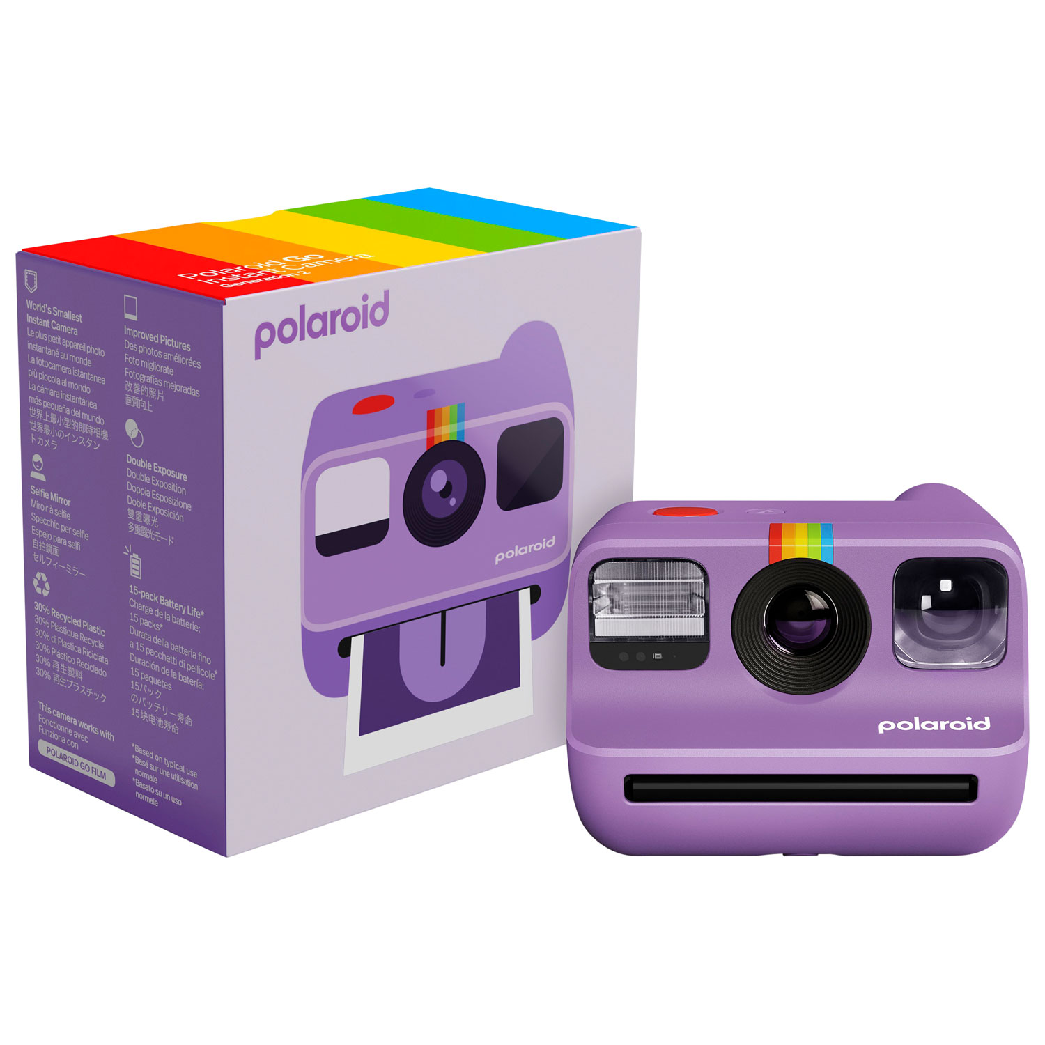 Polaroid Go Instant Camera with Film Pack - Purple