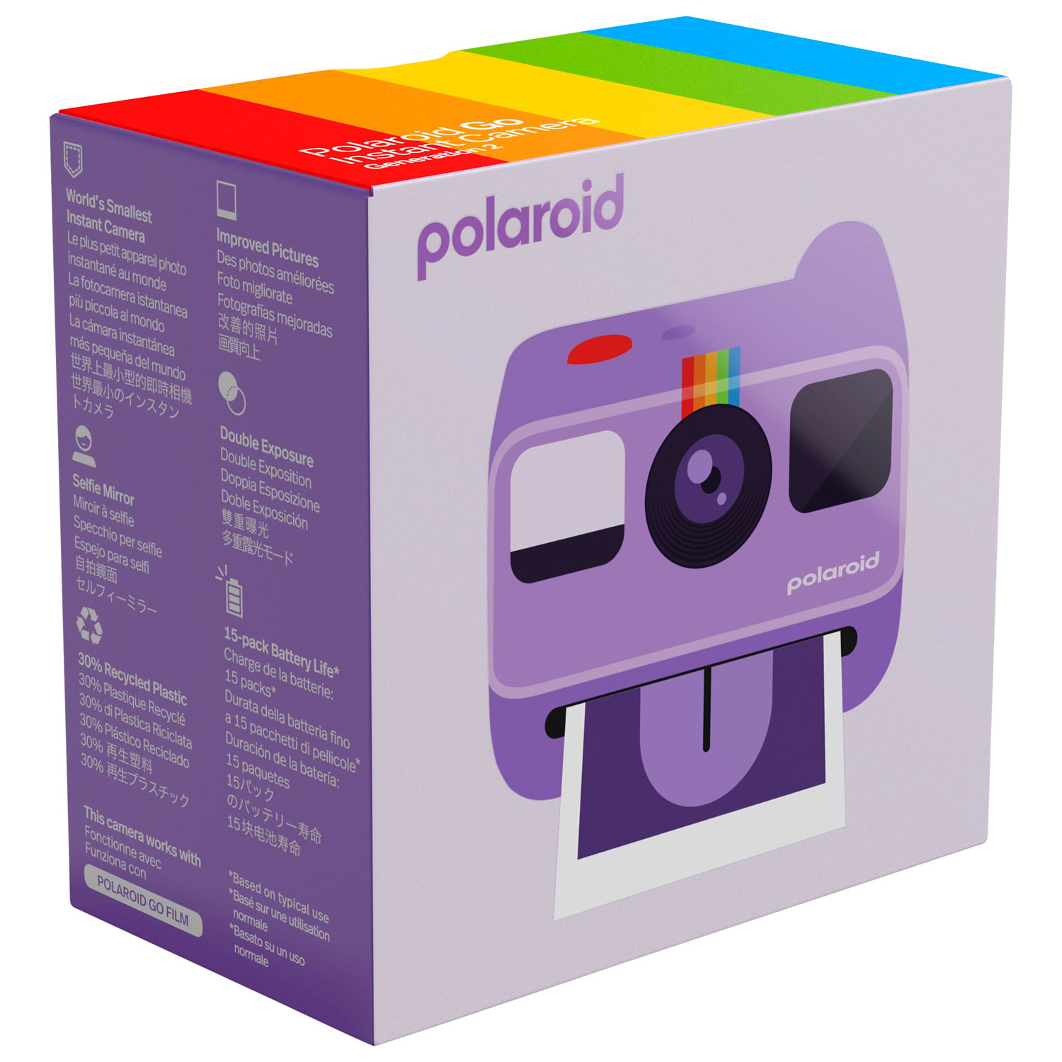 Polaroid Go Instant Camera with Film Pack - Purple